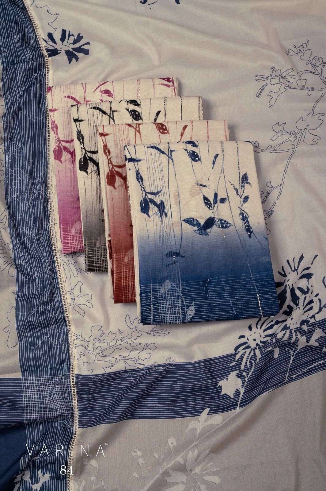 VARINA FAB D NO 84 COTTON DIGITAL PRINT WITH HAND WORK DESIGNER SUIT