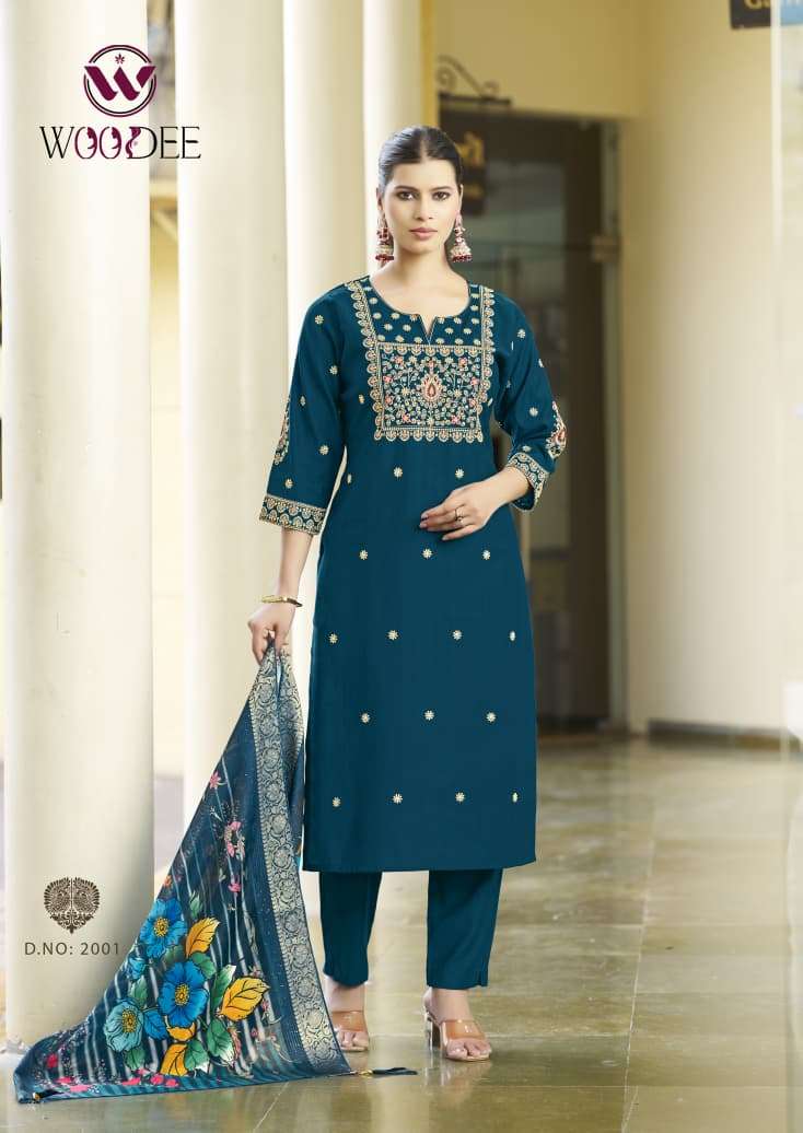 WOODEE DIANA VOL 2 VISCOSE FANCY WORKS LADIES 3PIECE SET COLLECTION 