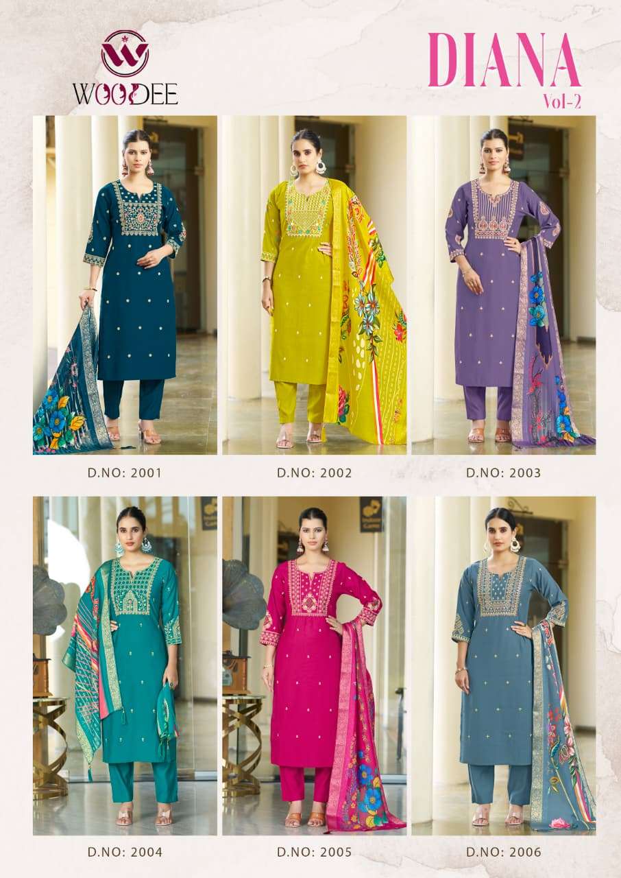 WOODEE DIANA VOL 2 VISCOSE FANCY WORKS LADIES 3PIECE SET COLLECTION 