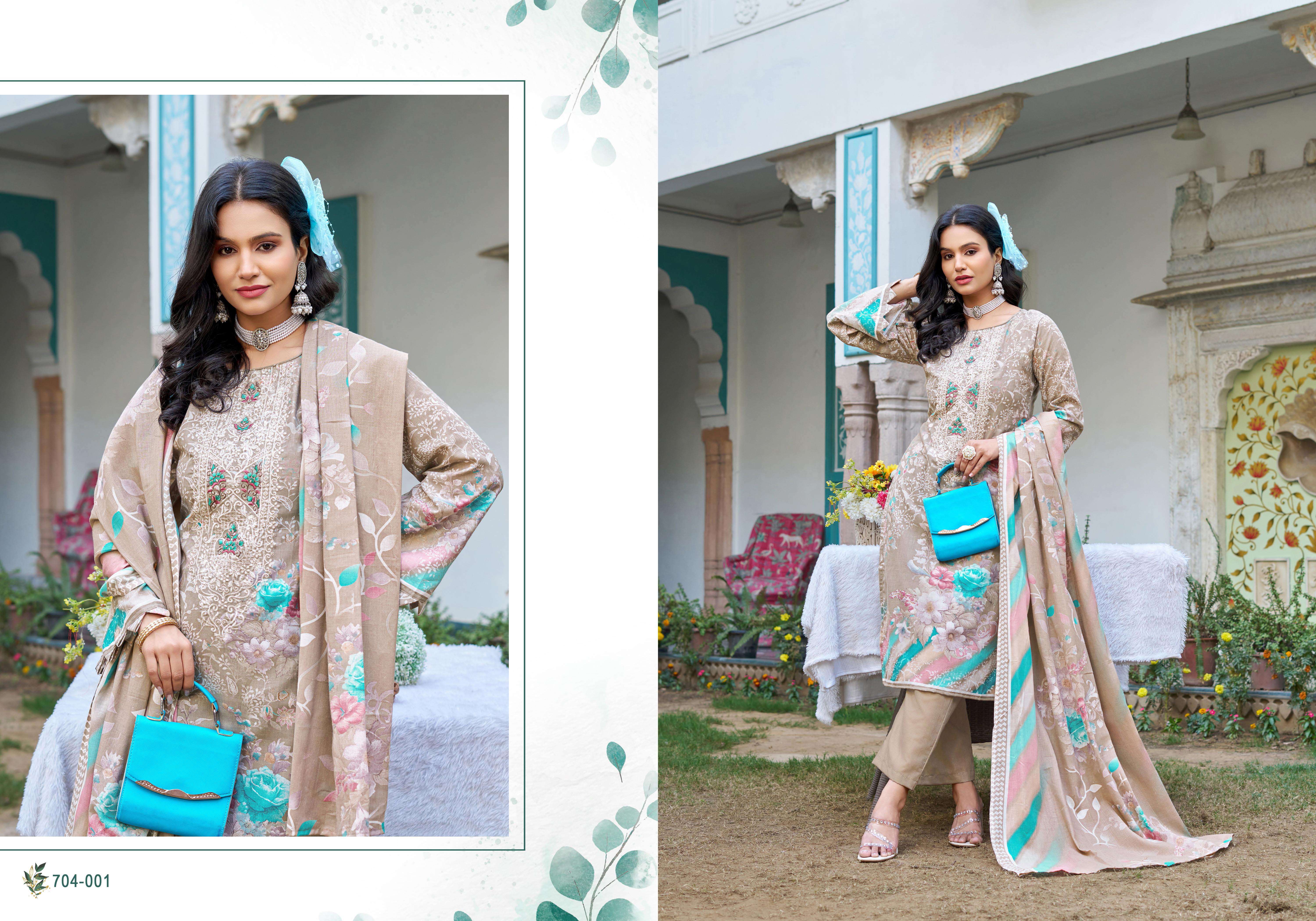 ZULFAT DESIGNER SUITS FARAH VOL 2 COTTON DIGITAL PRINTS FANCY WORK SUIT