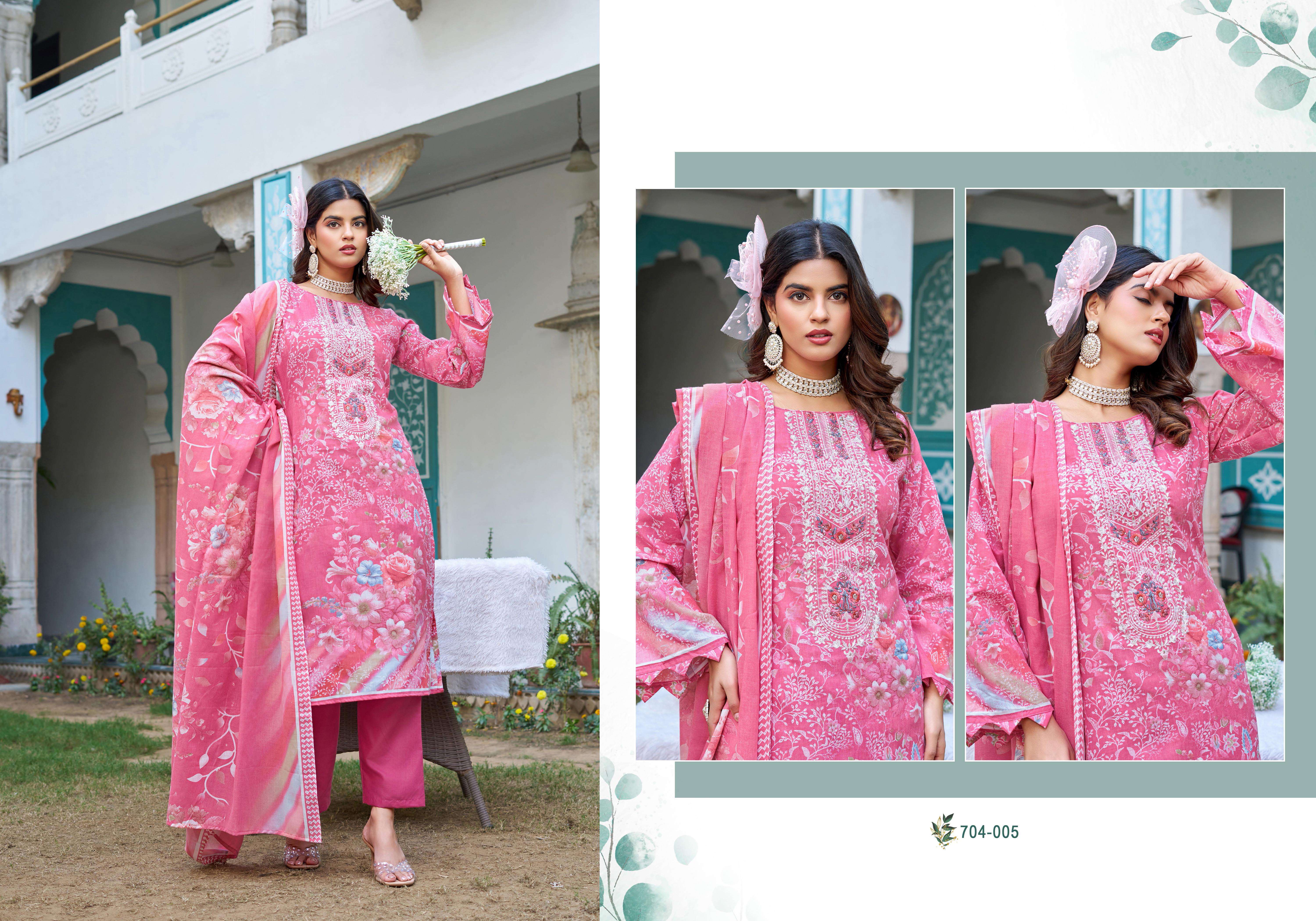 ZULFAT DESIGNER SUITS FARAH VOL 2 COTTON DIGITAL PRINTS FANCY WORK SUIT