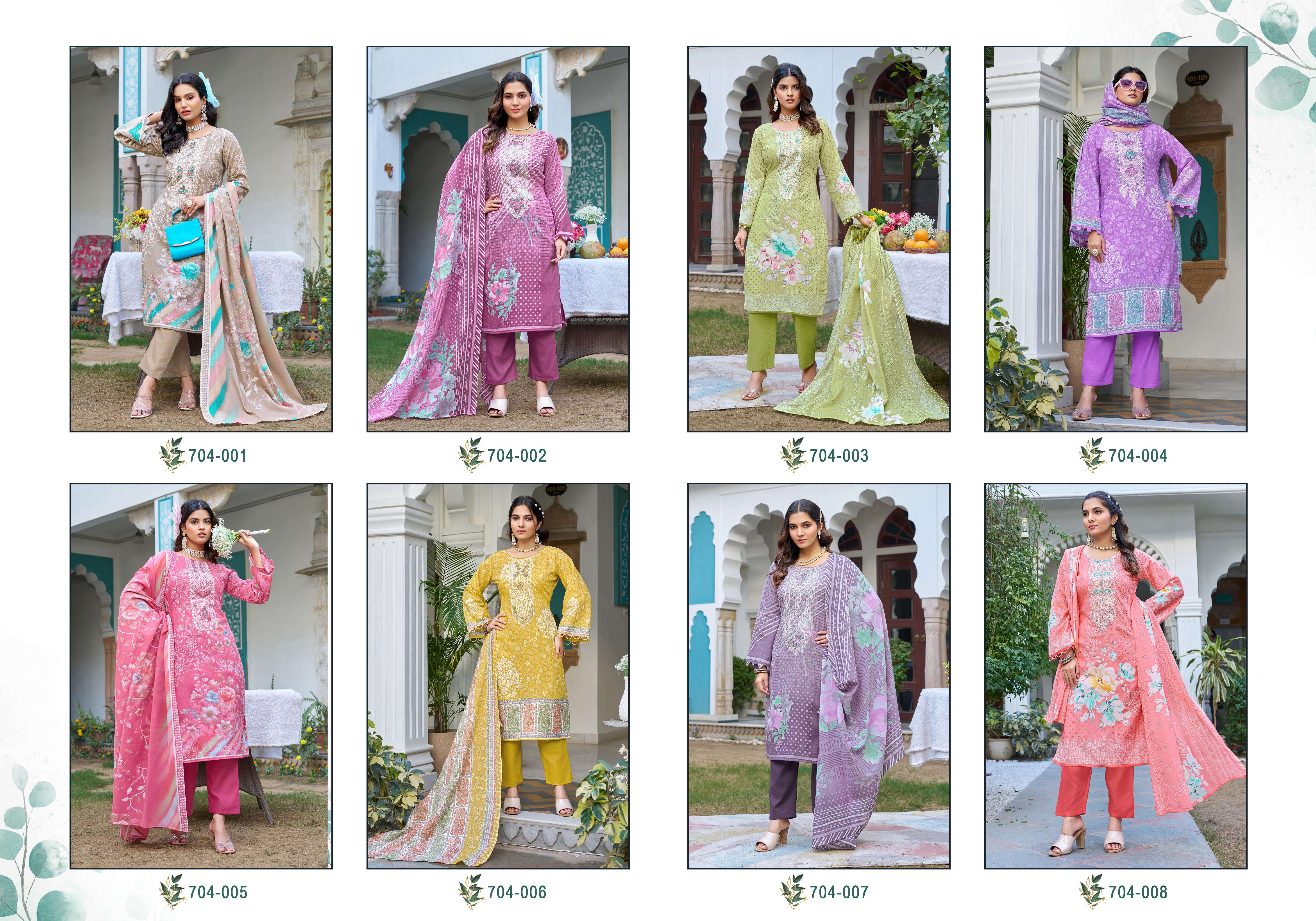 ZULFAT DESIGNER SUITS FARAH VOL 2 COTTON DIGITAL PRINTS FANCY WORK SUIT