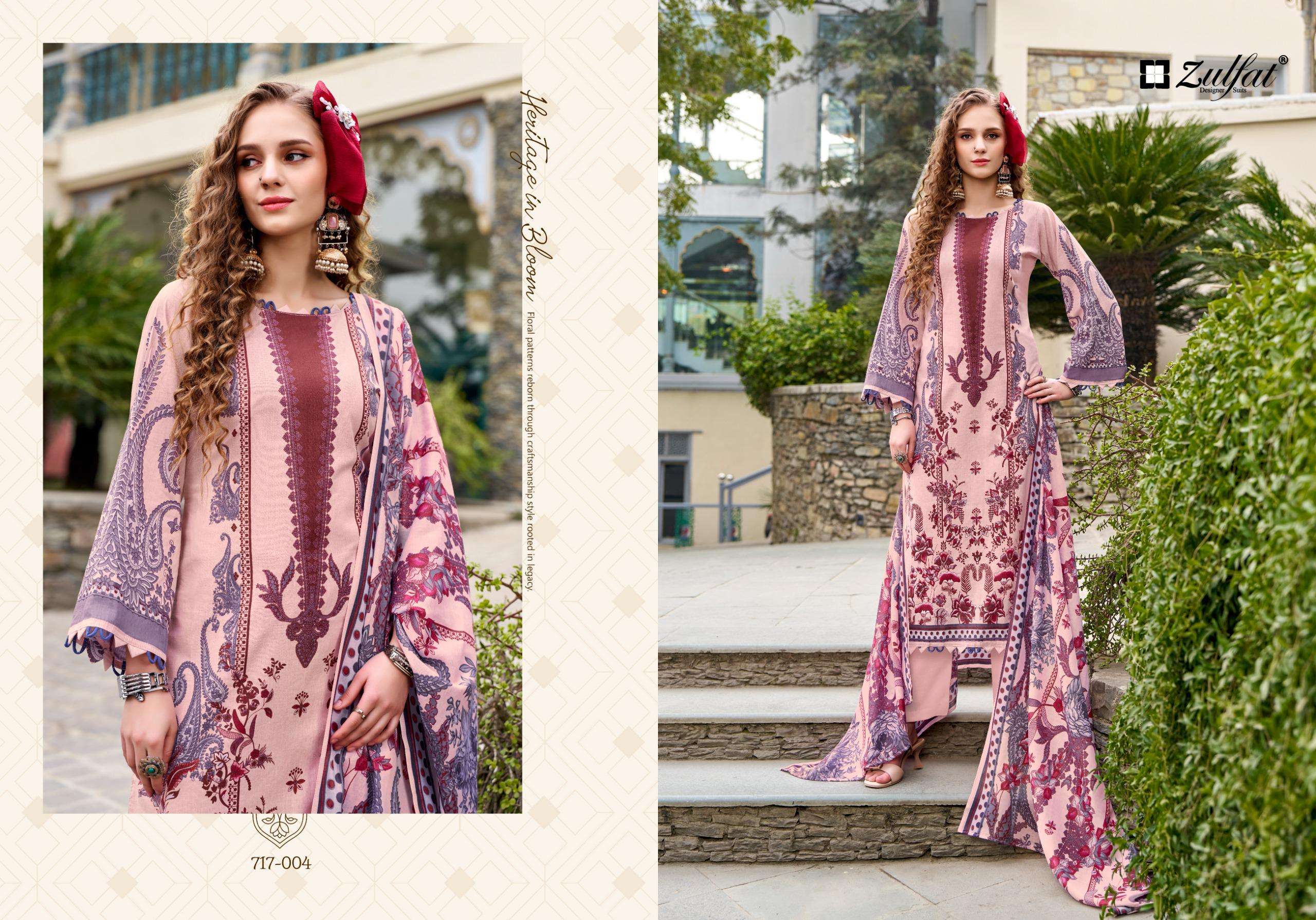 ZULFAT DESIGNER SUITS HAYAMI VOL 2 COTTON PRINT LADIES SUIT