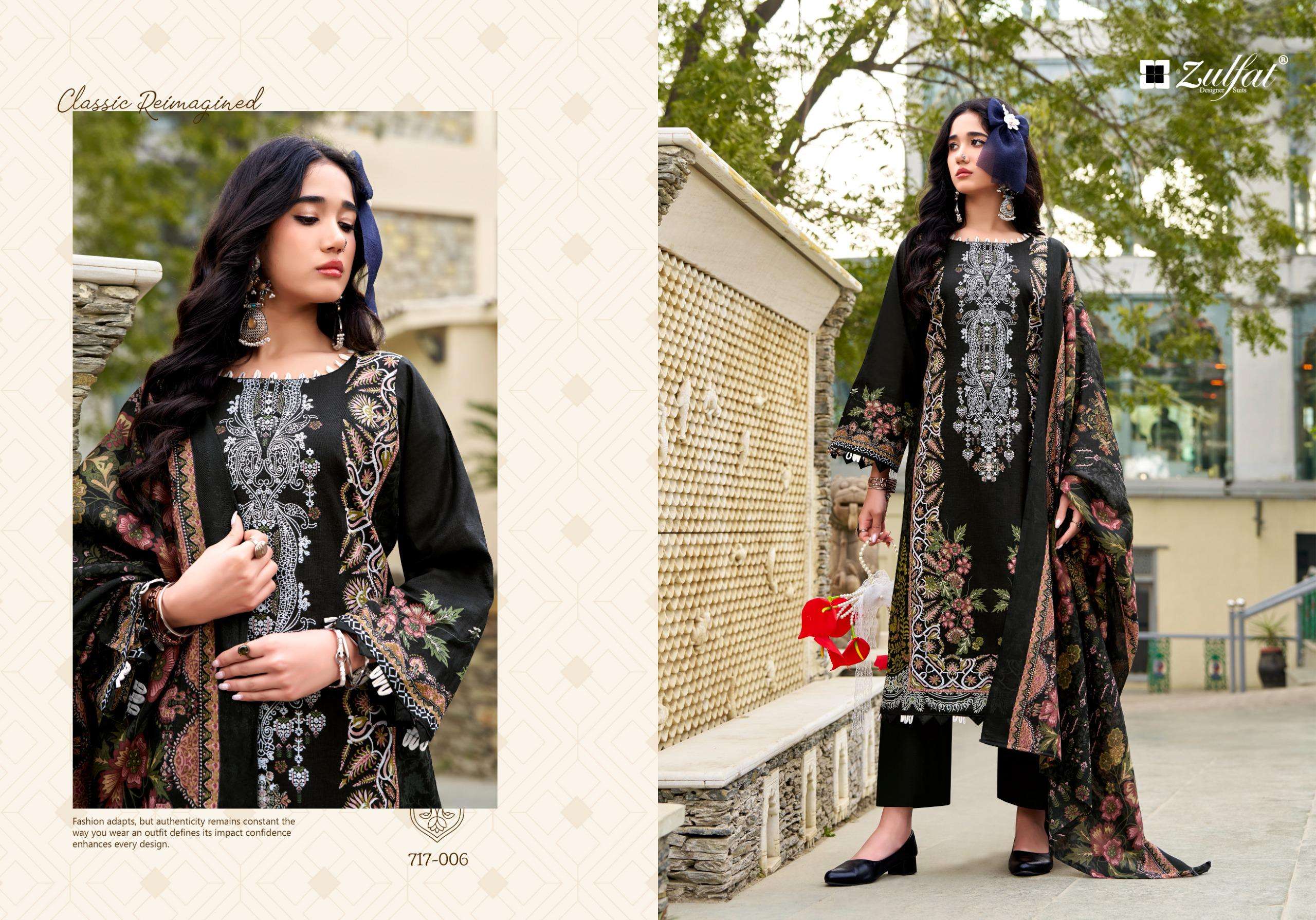 ZULFAT DESIGNER SUITS HAYAMI VOL 2 COTTON PRINT LADIES SUIT