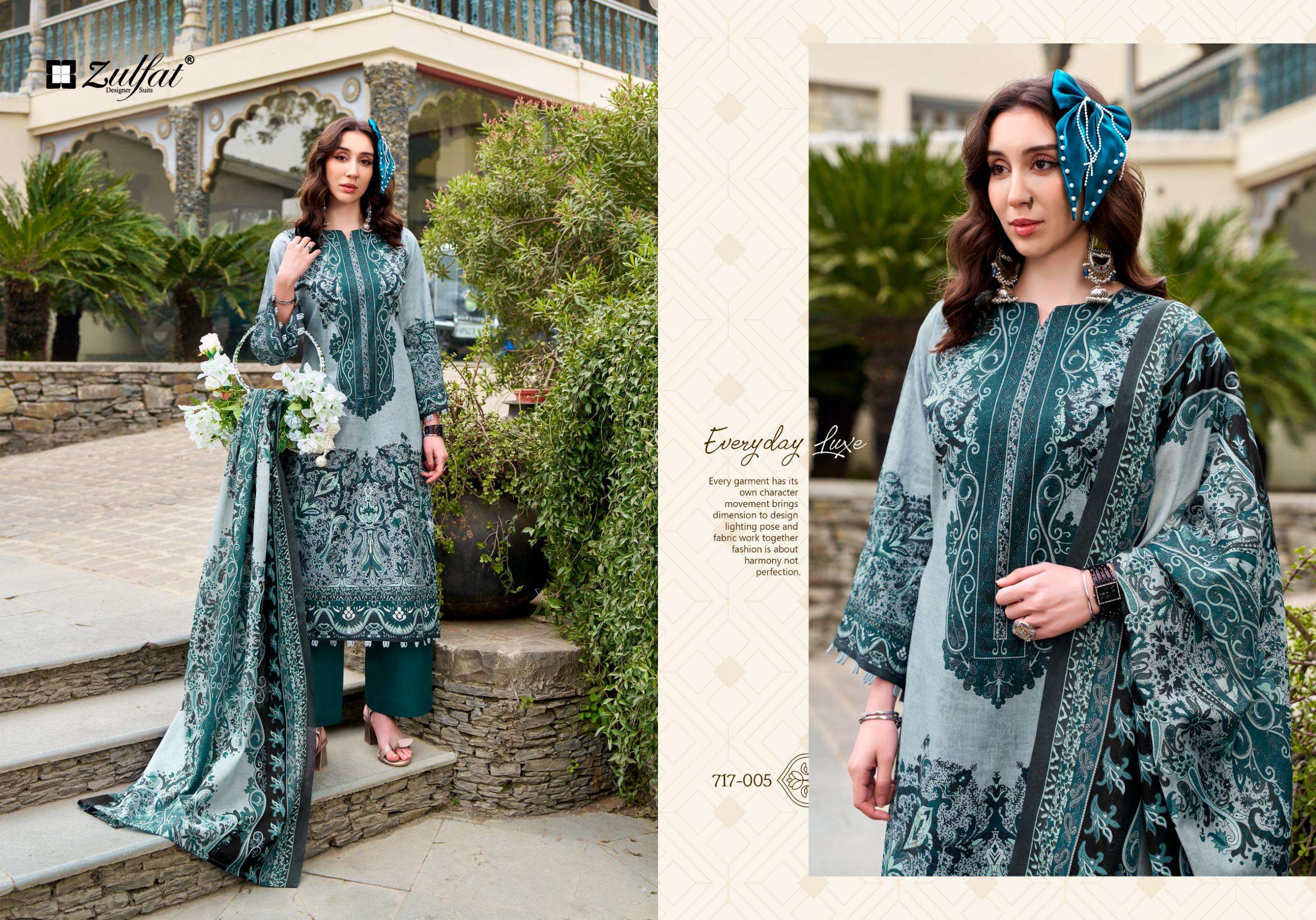 ZULFAT DESIGNER SUITS HAYAMI VOL 2 COTTON PRINT LADIES SUIT