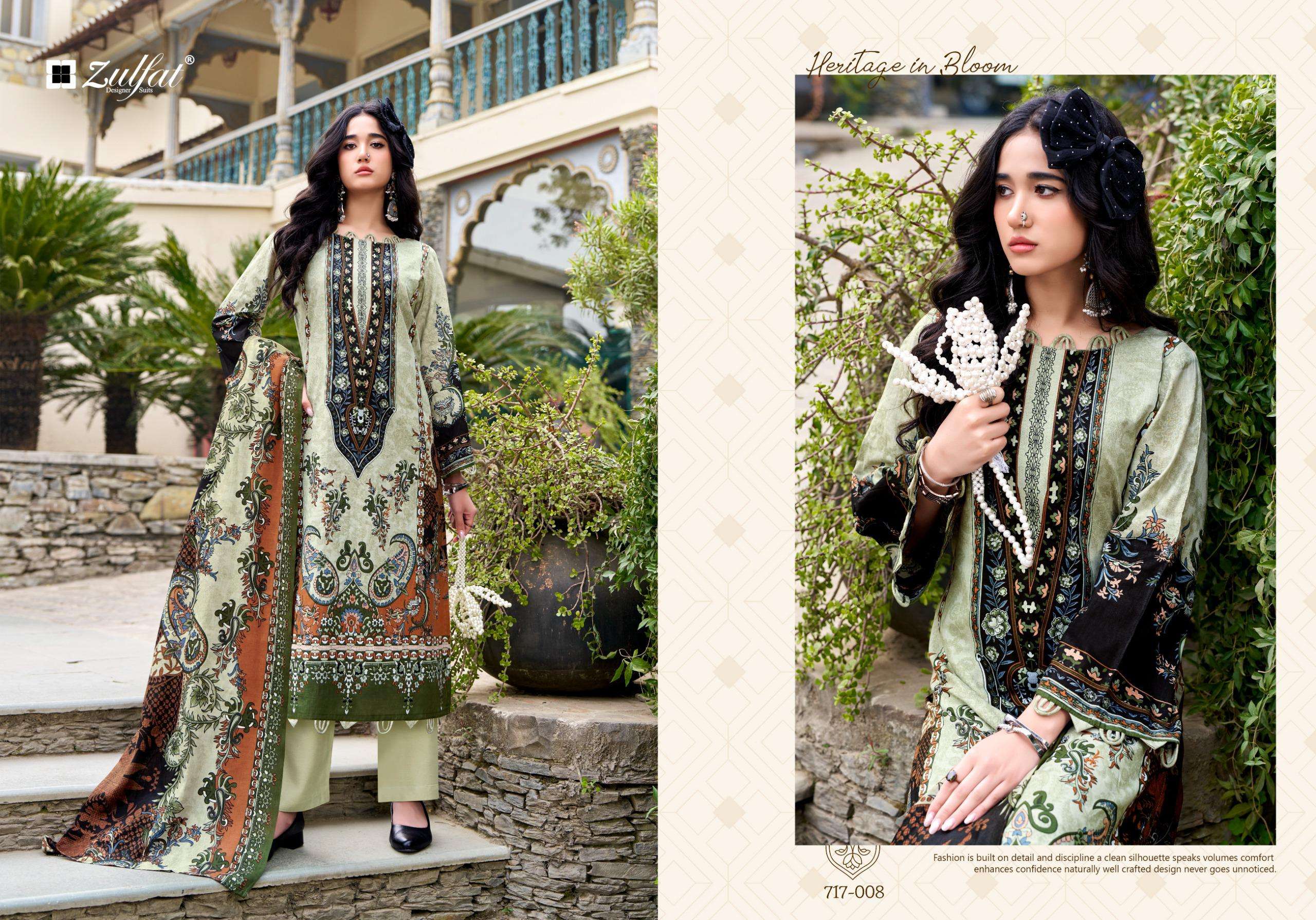 ZULFAT DESIGNER SUITS HAYAMI VOL 2 COTTON PRINT LADIES SUIT