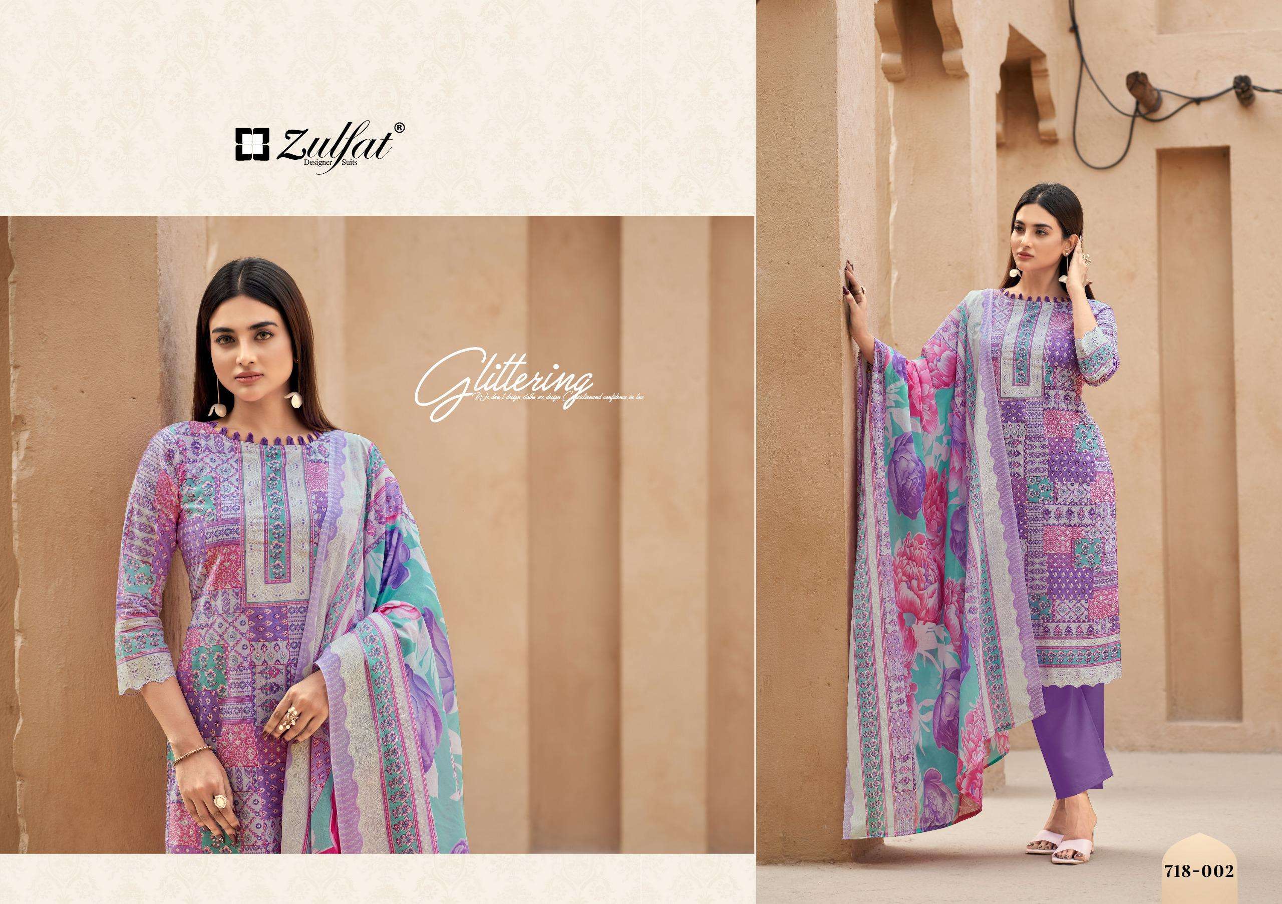 ZULFAT DESIGNER SUITS TANAIRA COTTON PRINT LADIES SALWAR SUIT