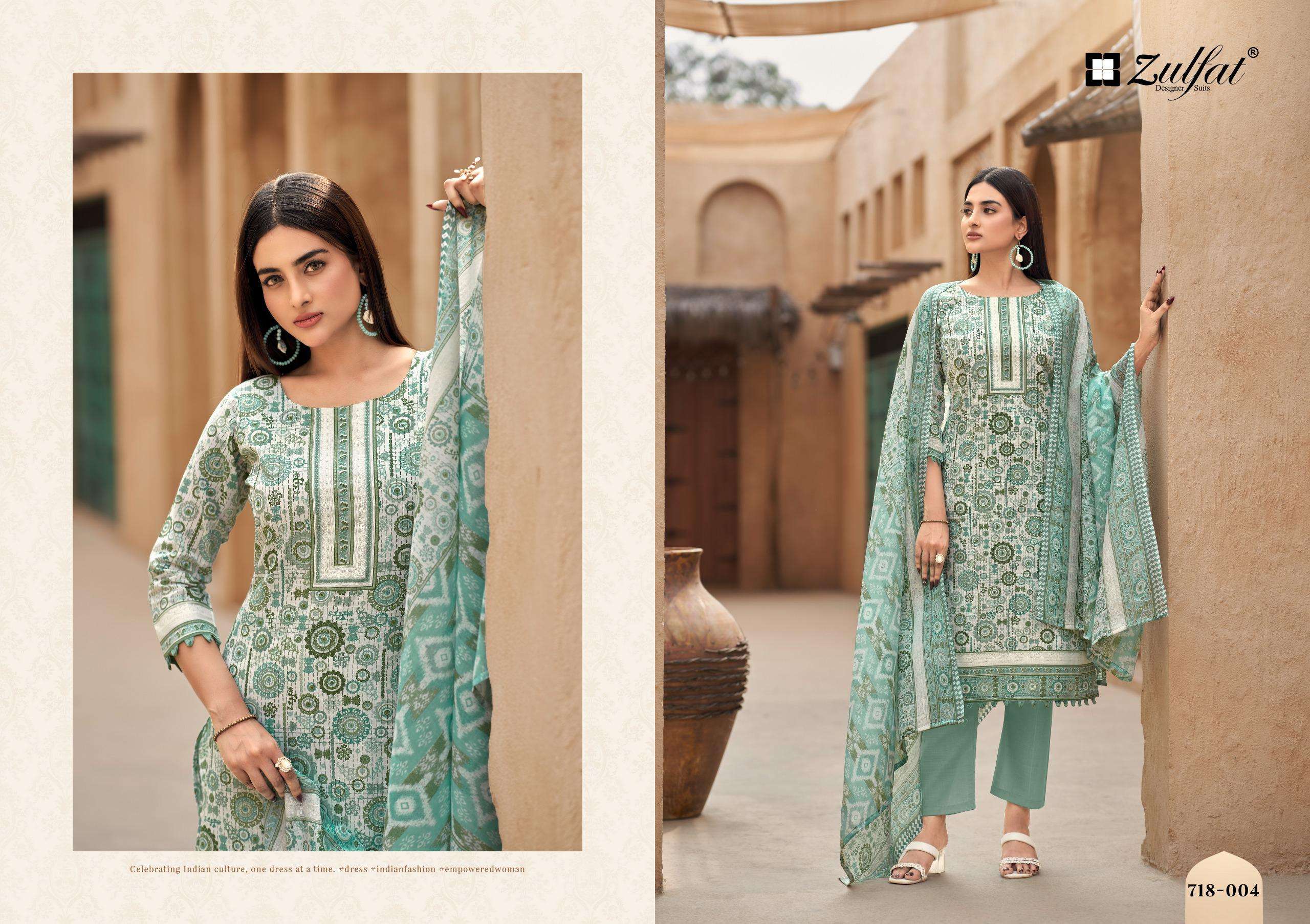 ZULFAT DESIGNER SUITS TANAIRA COTTON PRINT LADIES SALWAR SUIT