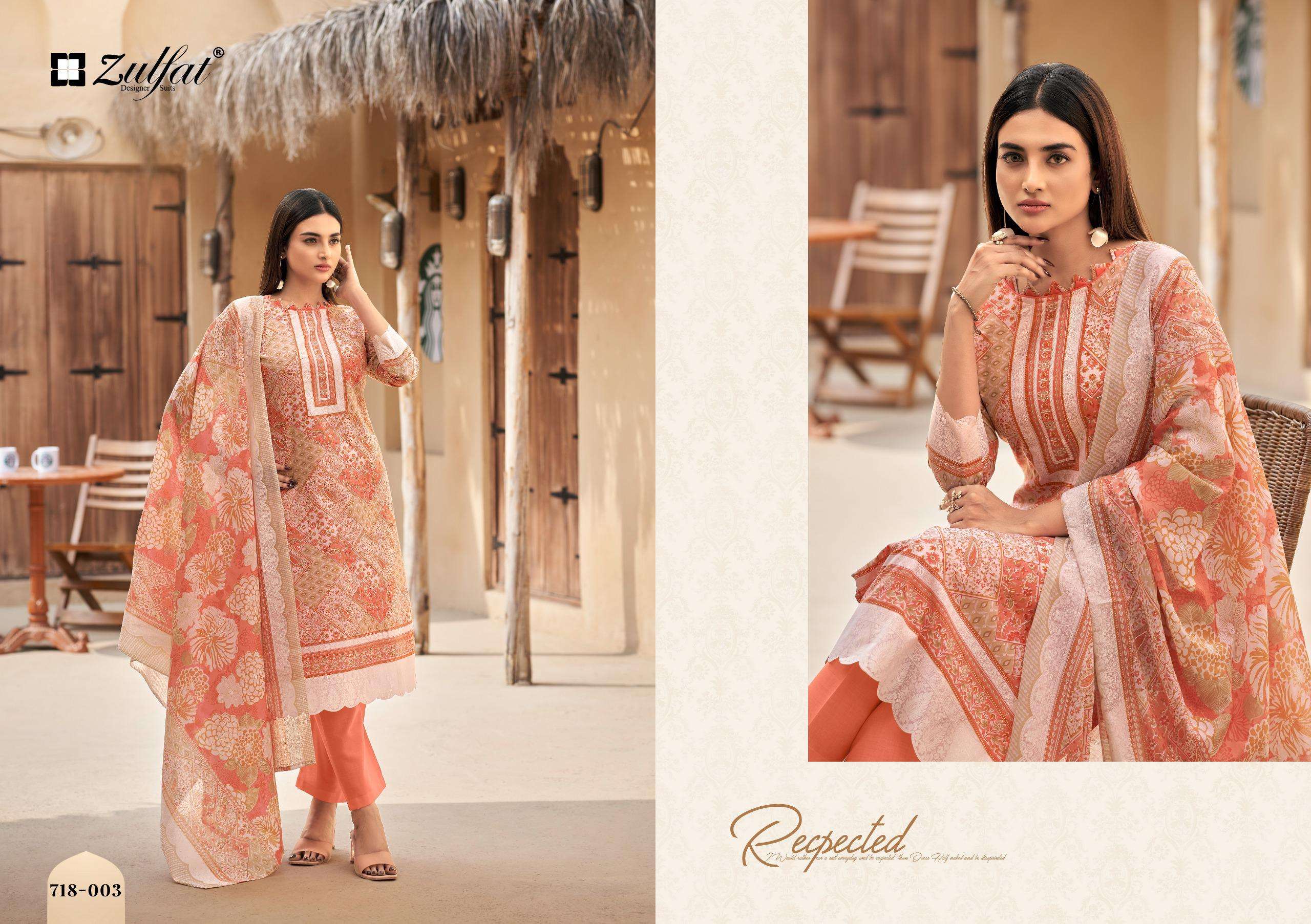 ZULFAT DESIGNER SUITS TANAIRA COTTON PRINT LADIES SALWAR SUIT