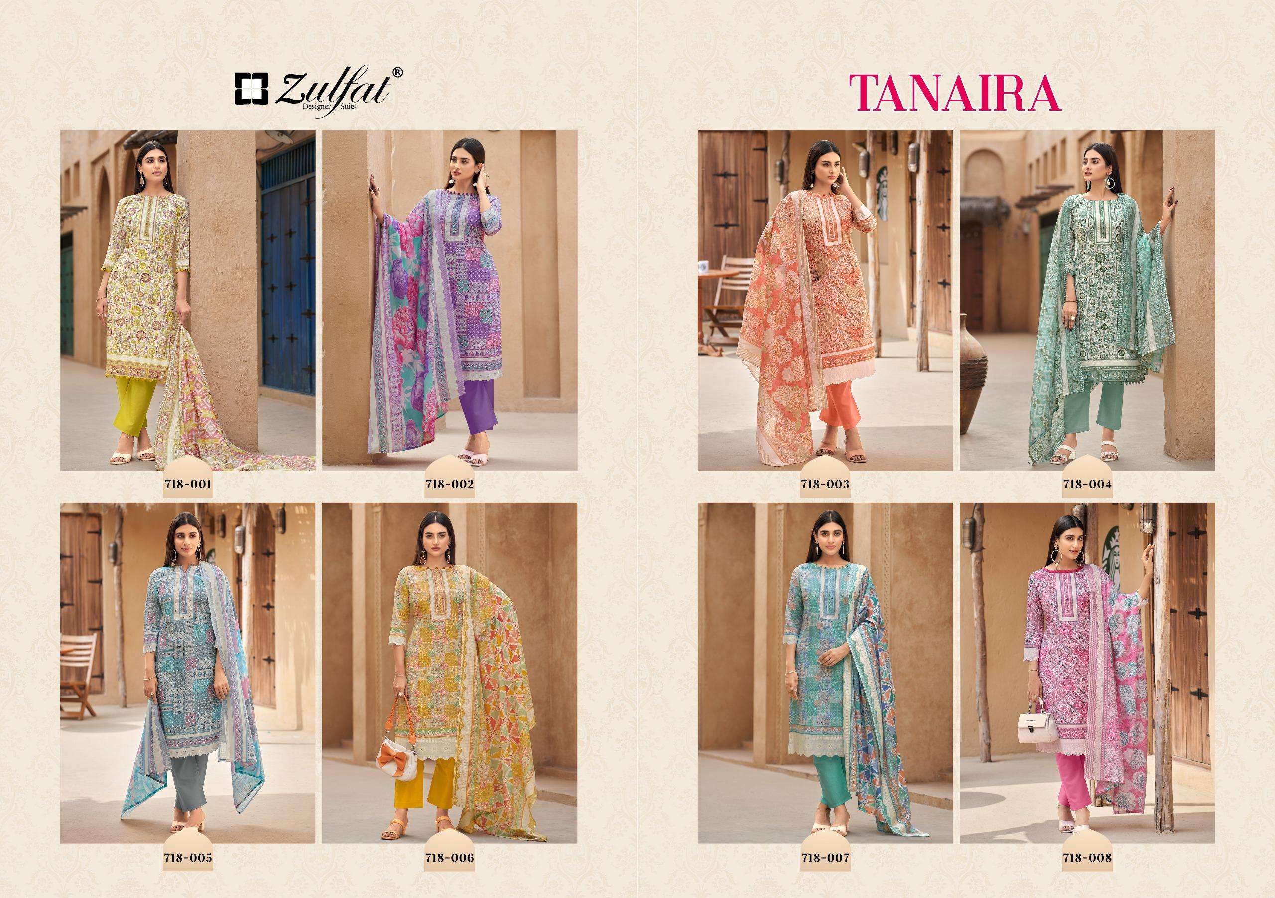 ZULFAT DESIGNER SUITS TANAIRA COTTON PRINT LADIES SALWAR SUIT