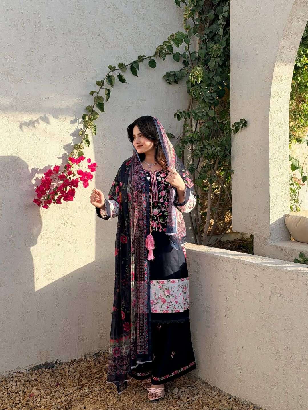 AASHA DESIGNER D NO 1192 RAYON PATCH EMBROIDERY WORK SALWAR KAMEEZ 