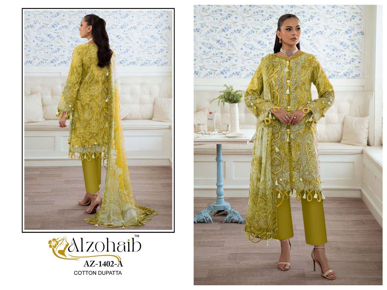 AL ZOHAIB RIWAYAT VOL 1 COTTON PATCH EMBROIDERY WORK SUIT