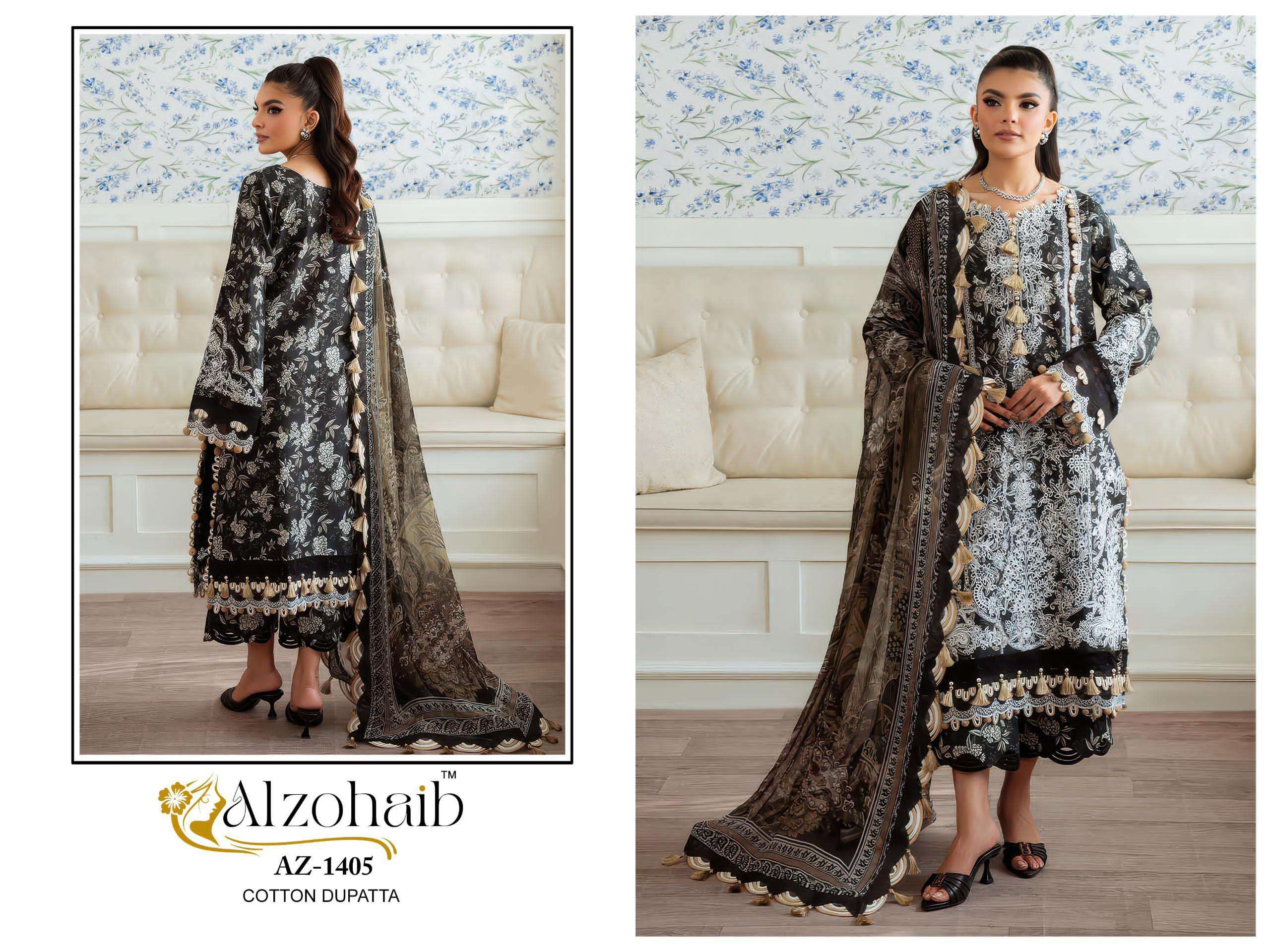 AL ZOHAIB RIWAYAT VOL 1 COTTON PATCH EMBROIDERY WORK SUIT