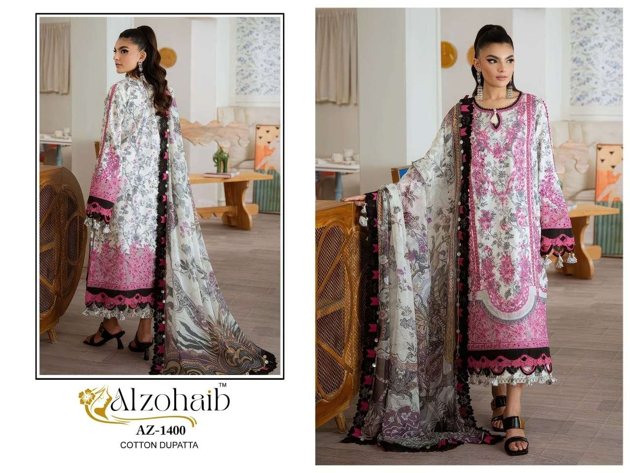 AL ZOHAIB RIWAYAT VOL 2 COTTON PATCH EMBROIDERY WORK SALWAR KAMEEZ 