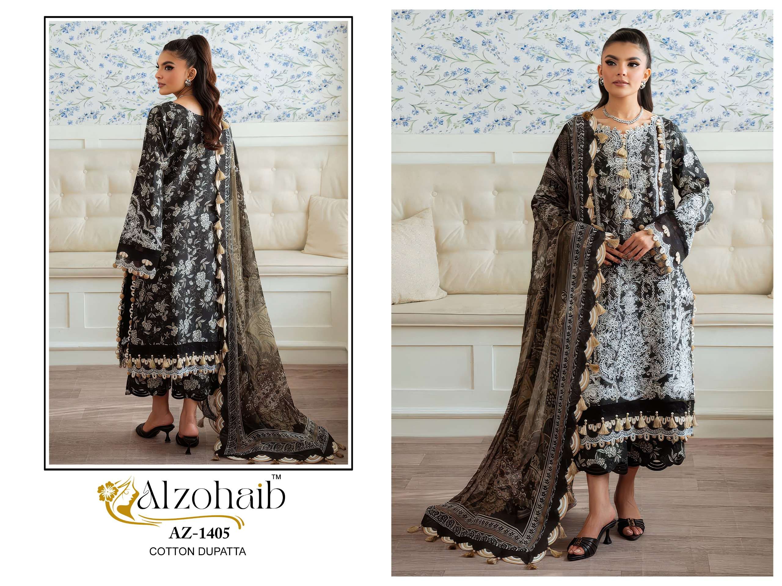 AL ZOHAIB RIWAYAT VOL 2 COTTON PATCH EMBROIDERY WORK SALWAR KAMEEZ 