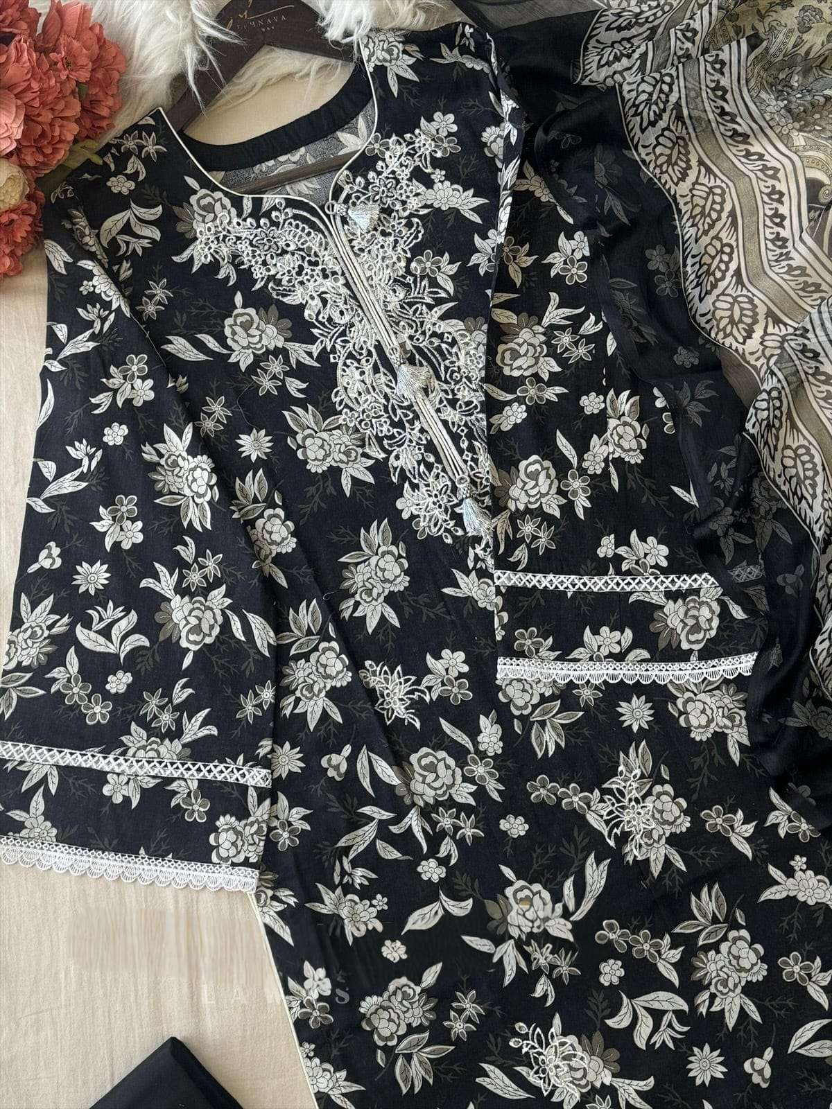 AL ZOHAIB RIWAYAT VOL 2 COTTON PATCH EMBROIDERY WORK SALWAR KAMEEZ 