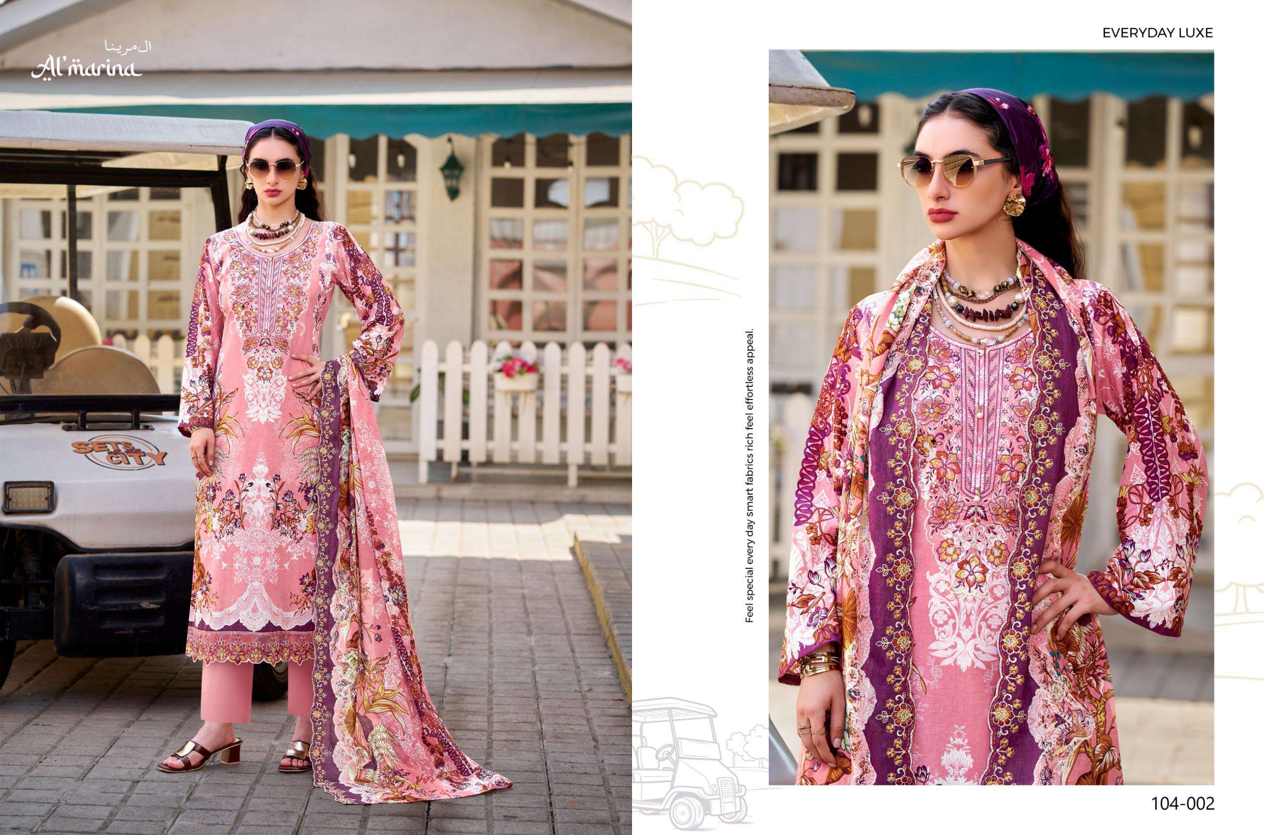 ALMARINA INAYAT VOL 2 COTTON DIGITAL PRINT WITH FANCY EMBROIDERY WORK SUIT