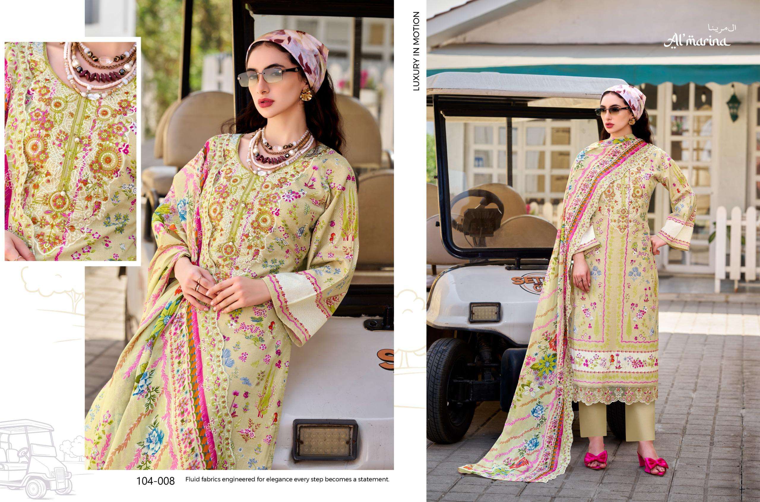 ALMARINA INAYAT VOL 2 COTTON DIGITAL PRINT WITH FANCY EMBROIDERY WORK SUIT