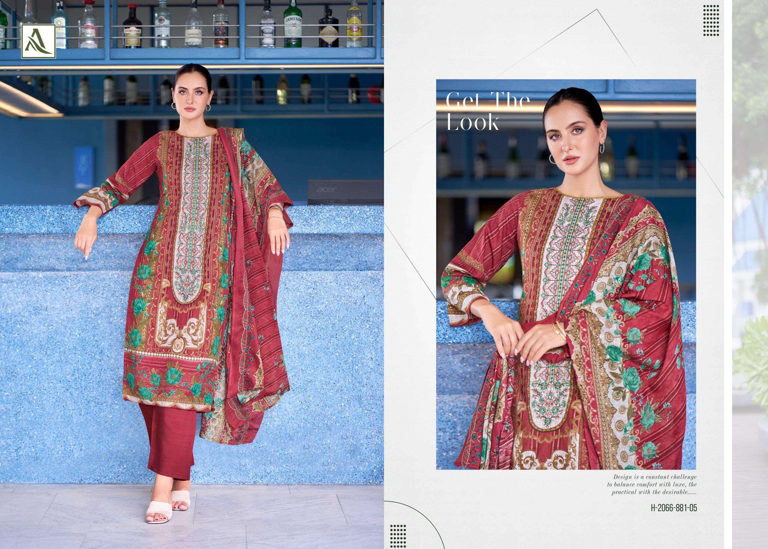 ALOK SUITS ALFAAZ COTTON DIGITAL PAKISTANI STYLE PRINT WITH FANCY WORK SUIT