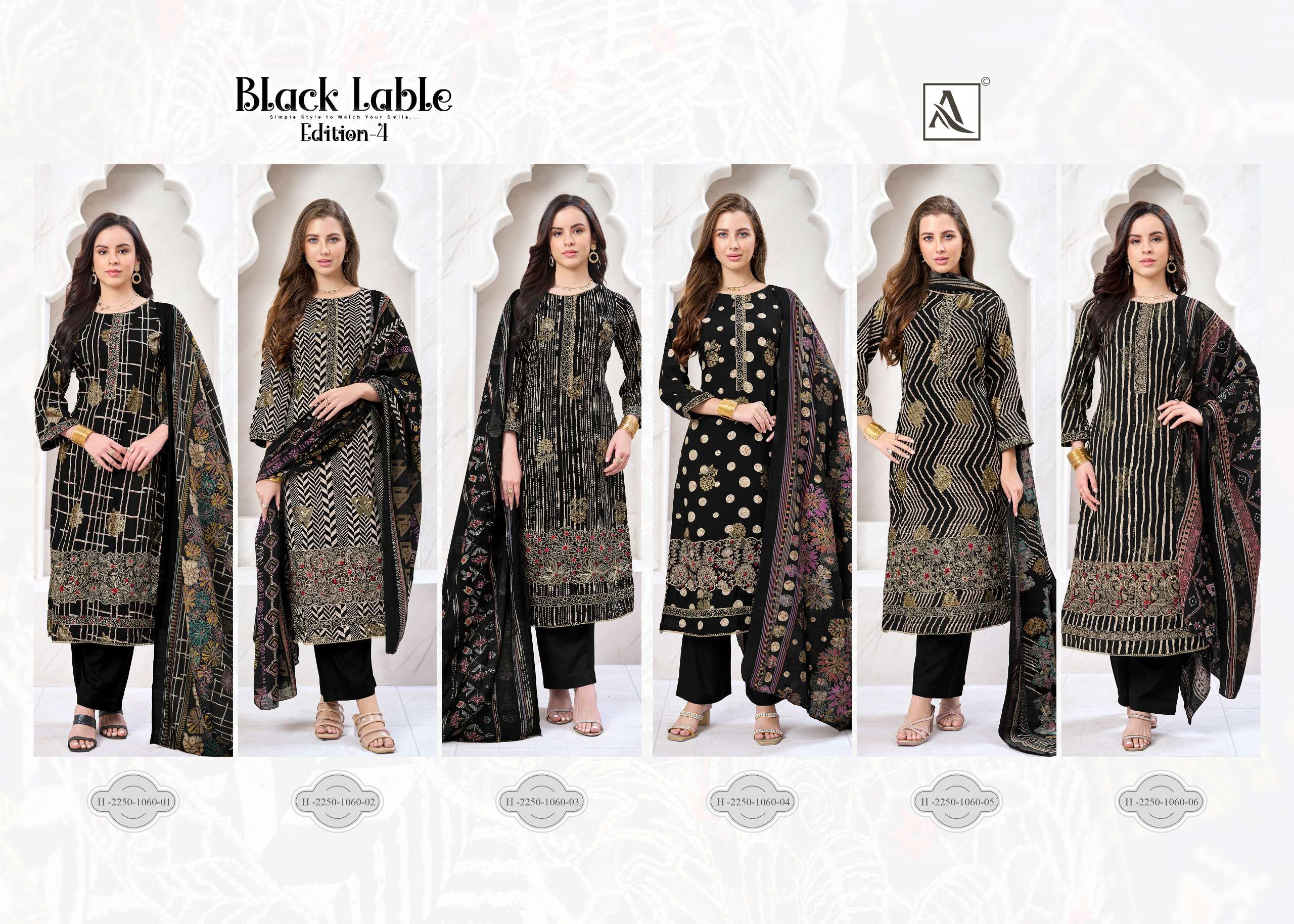 ALOK SUITS BLACK LABLE VOL 4 VISCOSE PRINT WITH FANCY EMBROIDERY WORK SUIT