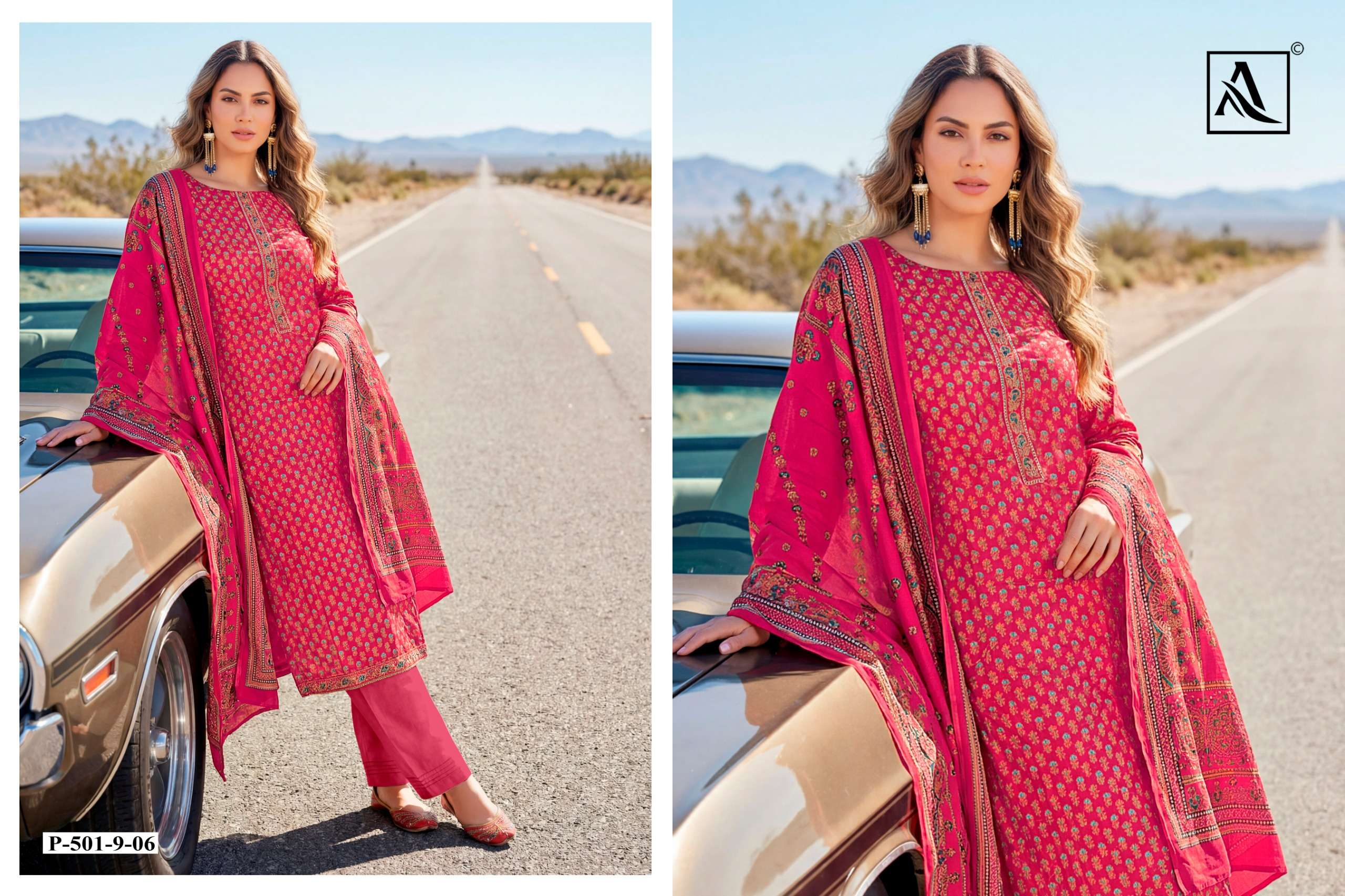 ALOK SUITS IVORY JAM COTTON PRINT WITH FANCY EMBROIDERY WORK SUIT