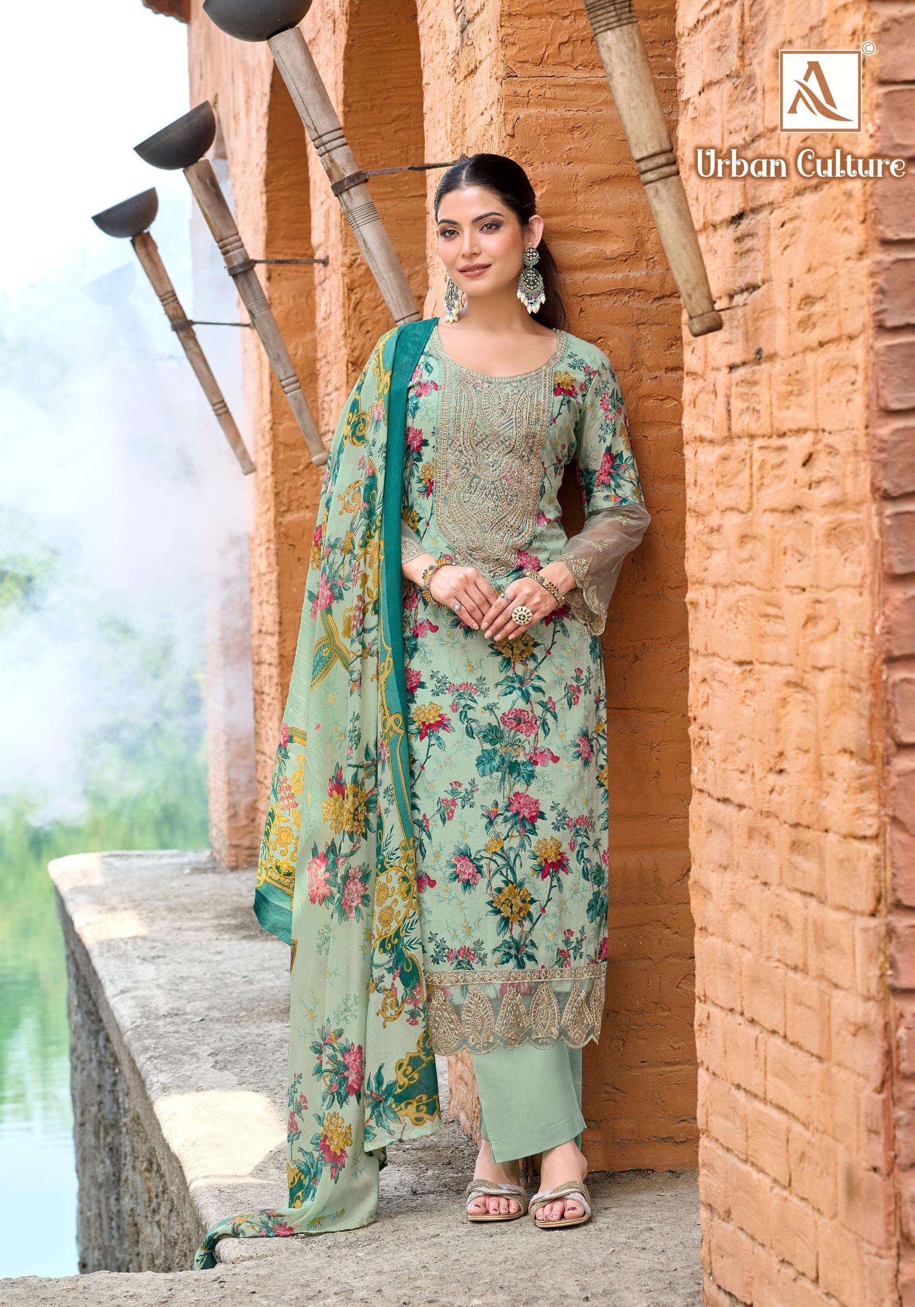 ALOK SUITS URBAN CULTURE COTTON PRINT WITH FANCY EMBROIDERY WORK SUIT