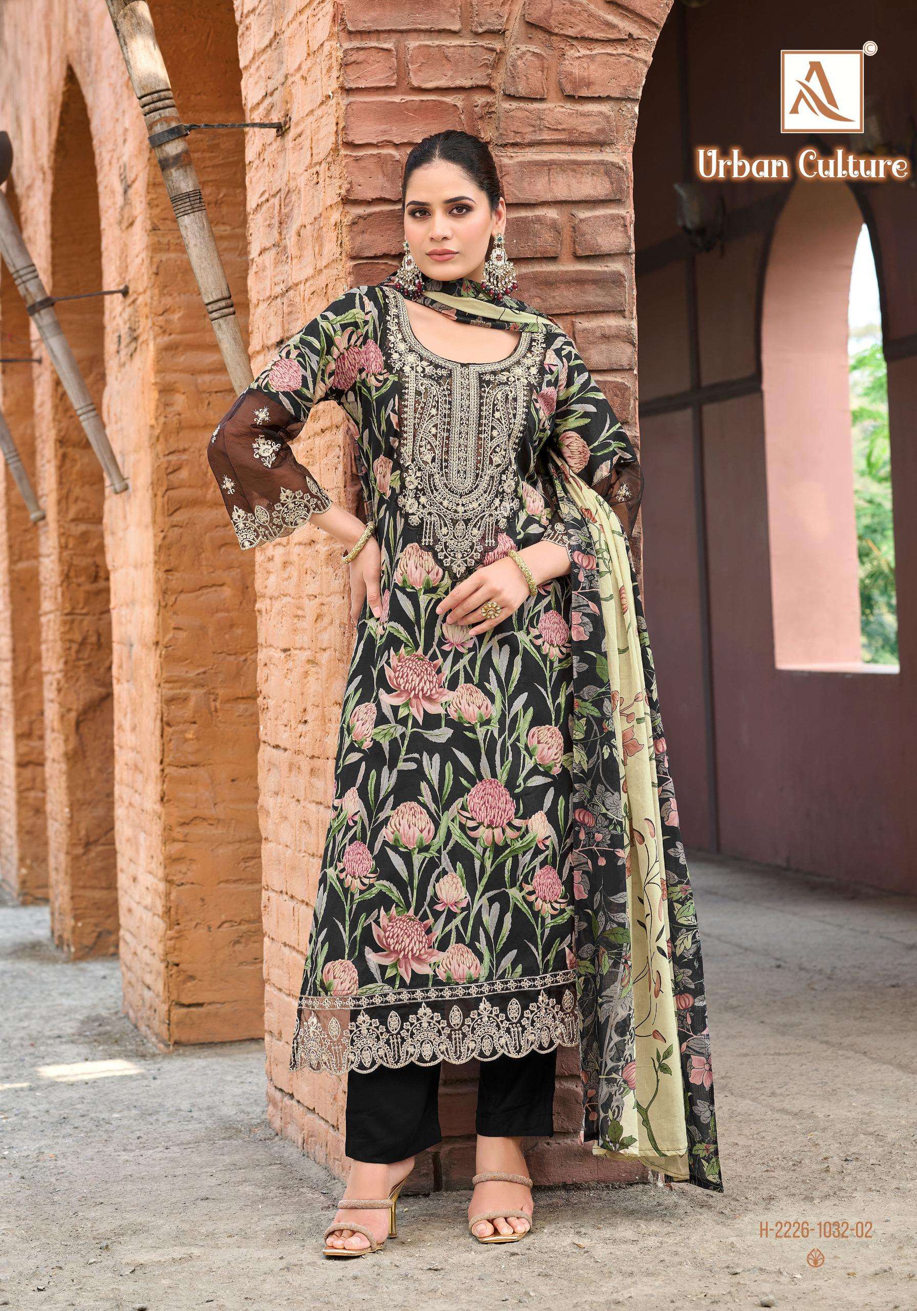 ALOK SUITS URBAN CULTURE COTTON PRINT WITH FANCY EMBROIDERY WORK SUIT