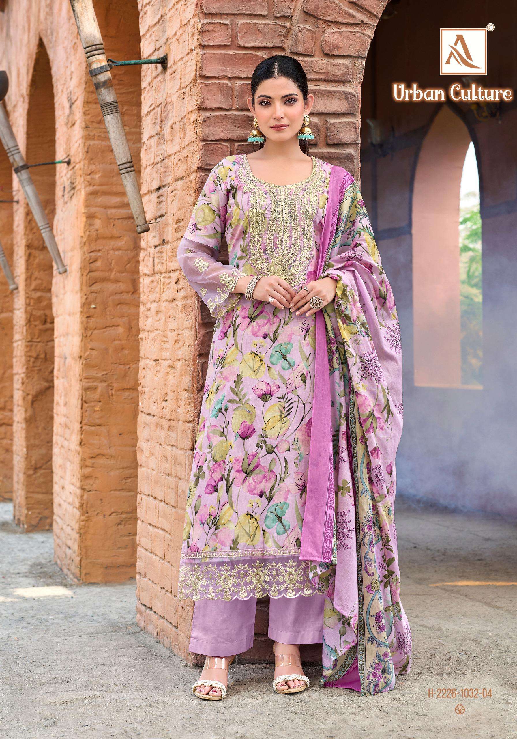ALOK SUITS URBAN CULTURE COTTON PRINT WITH FANCY EMBROIDERY WORK SUIT