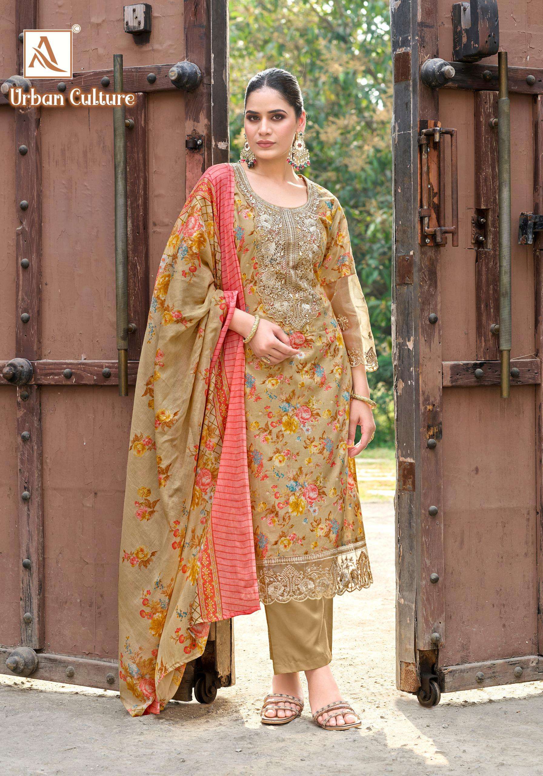 ALOK SUITS URBAN CULTURE COTTON PRINT WITH FANCY EMBROIDERY WORK SUIT