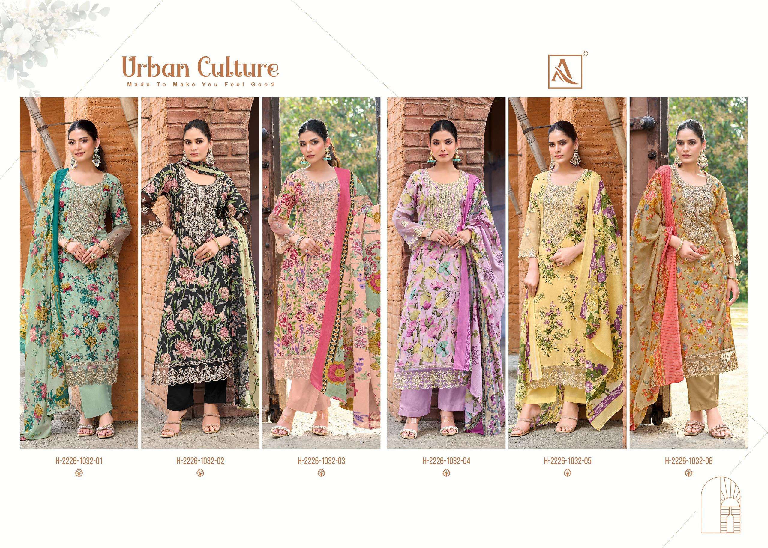 ALOK SUITS URBAN CULTURE COTTON PRINT WITH FANCY EMBROIDERY WORK SUIT
