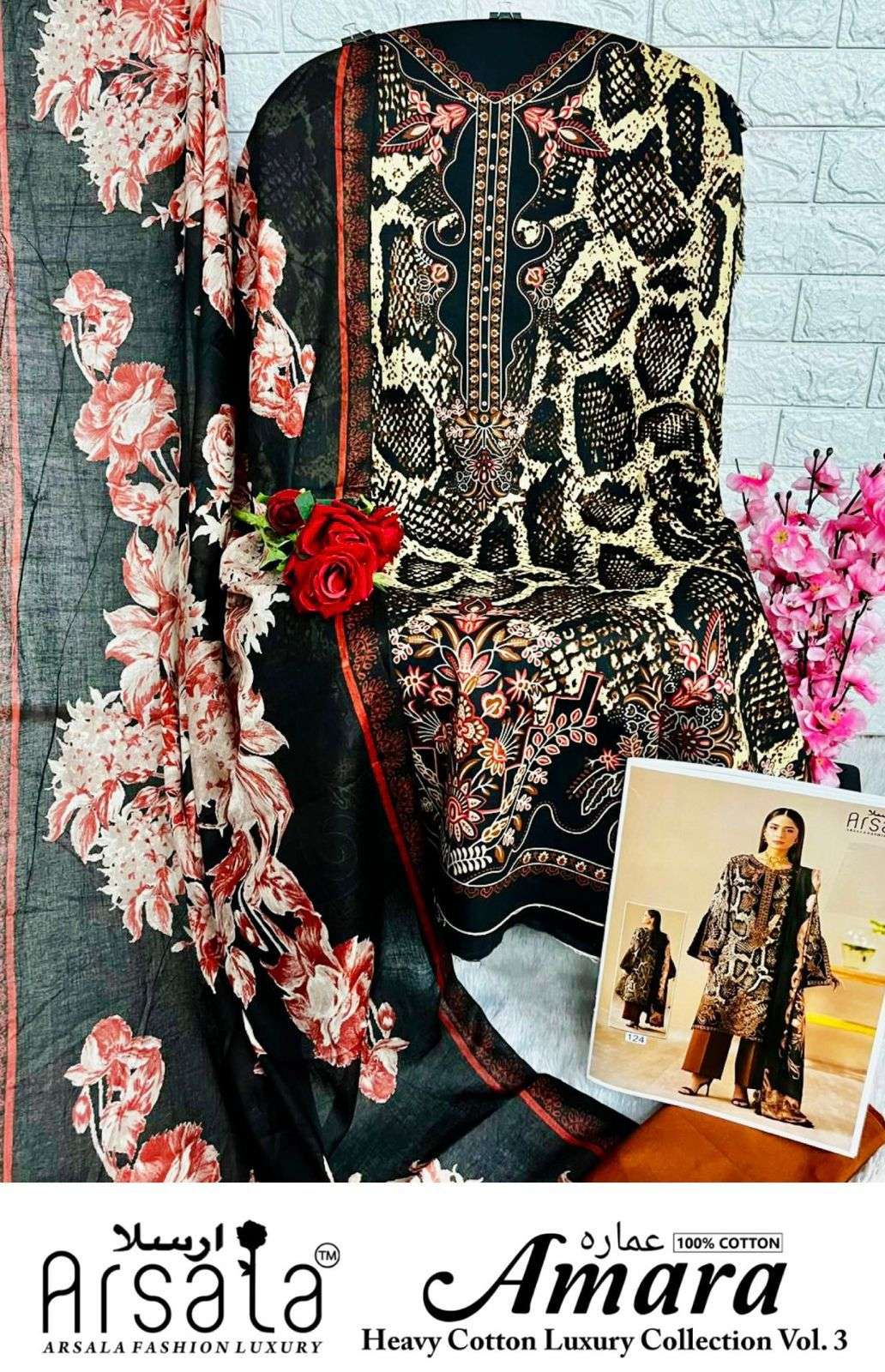 ARSALA FASHION LUXURY AMARA HEAVY COTTON LUXURY COLLECTION VOL 3 NEW DESIGNS 