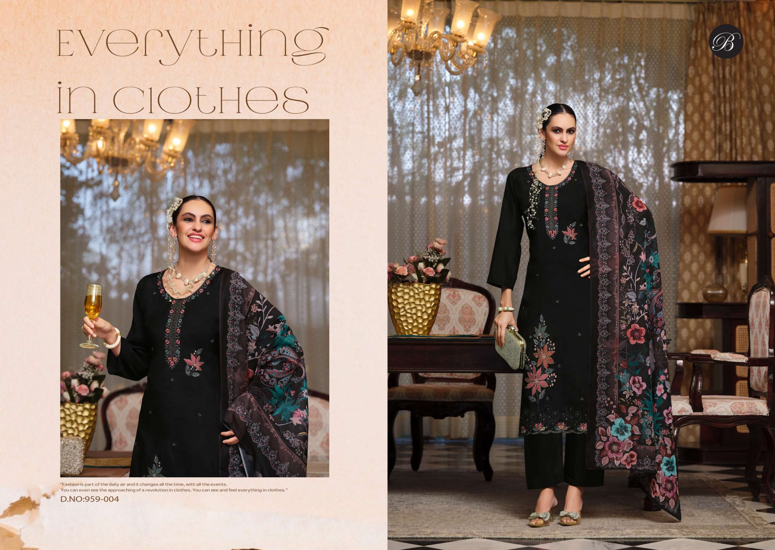 BELLIZA DESIGNER STUDIO GULFAM MUSLIN HEAVY EMBROIDERY DESIGNER WORK SUIT