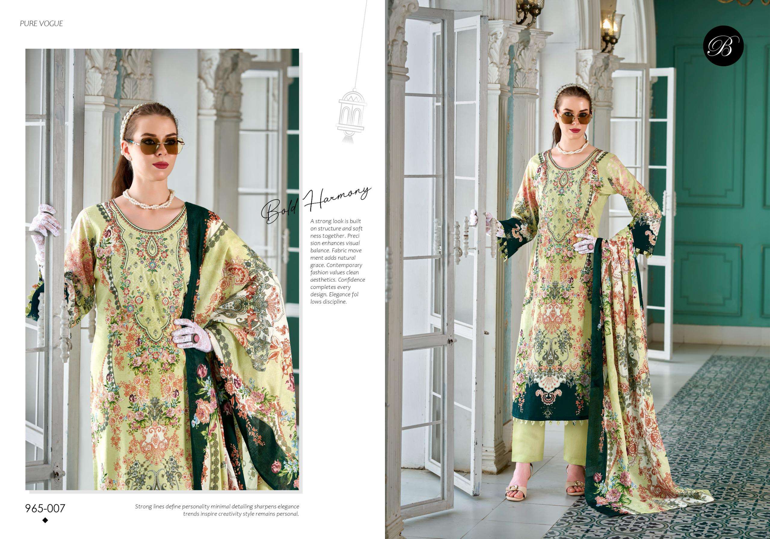 BELLIZA DESIGNER STUDIO NAIRA VOL 136 COTTON DIGITAL PRINT WITH FANCY EMBROIDERY WORK SUITS