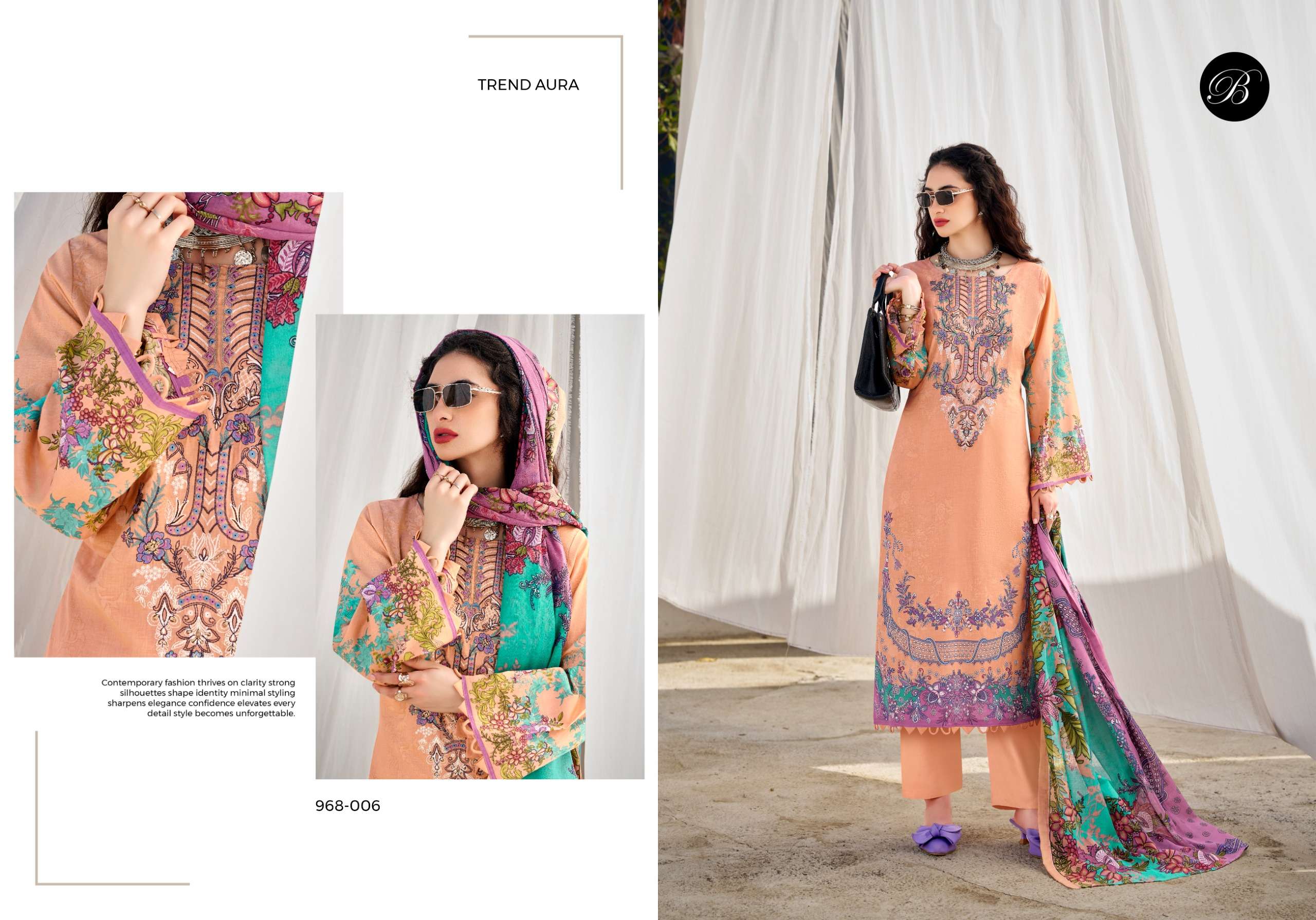 BELLIZA DESIGNER STUDIO NAIRA VOL 137 COTTON DIGITAL PRINT WITH FANCY EMBROIDERY WORK SUITS