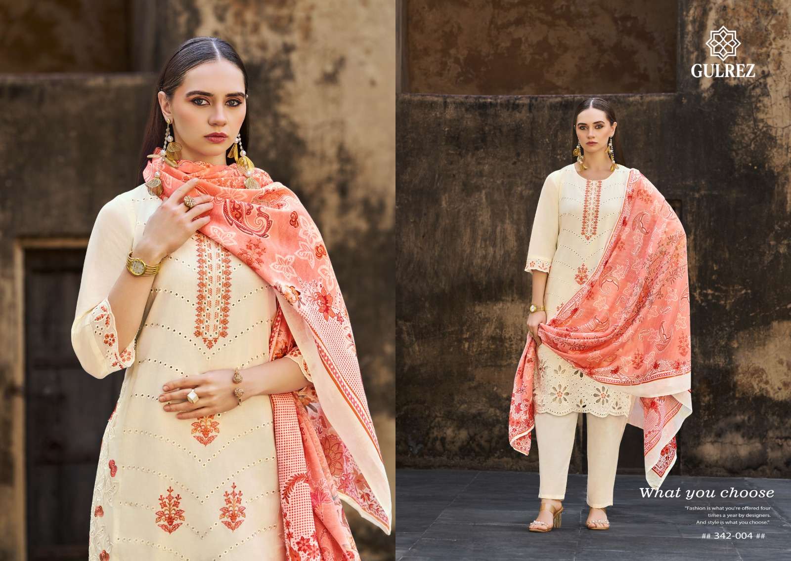 BELLIZA DESIGNER STUDIO OMBRE NOORIA LAWN COTTON DESIGNER WORK READY MADE LADIES SUIT