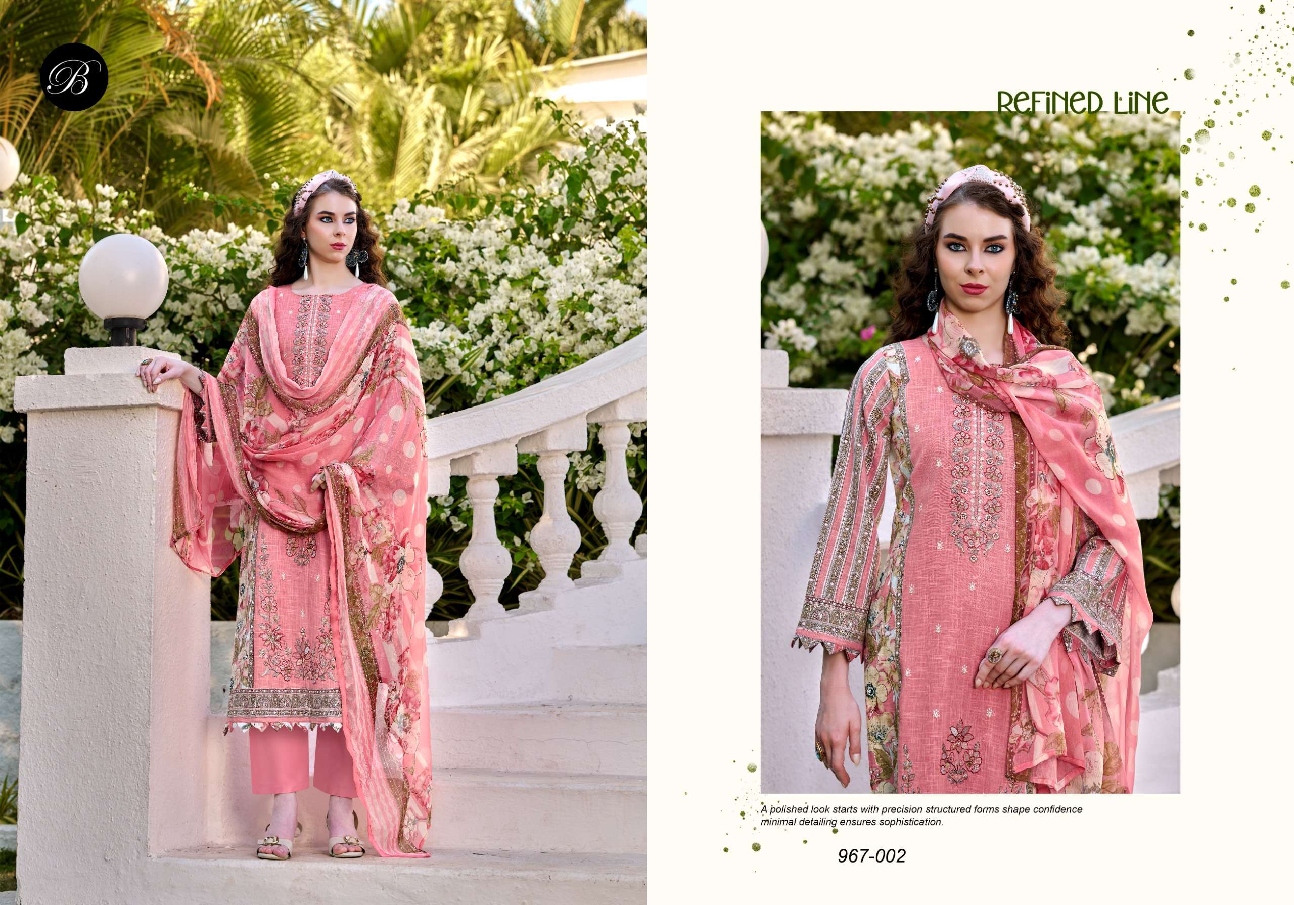 BELLIZA DESIGNER STUDIO REHANA VOL 2 COTTON DIGITAL PRINTS WITH FANCY WORK SUIT