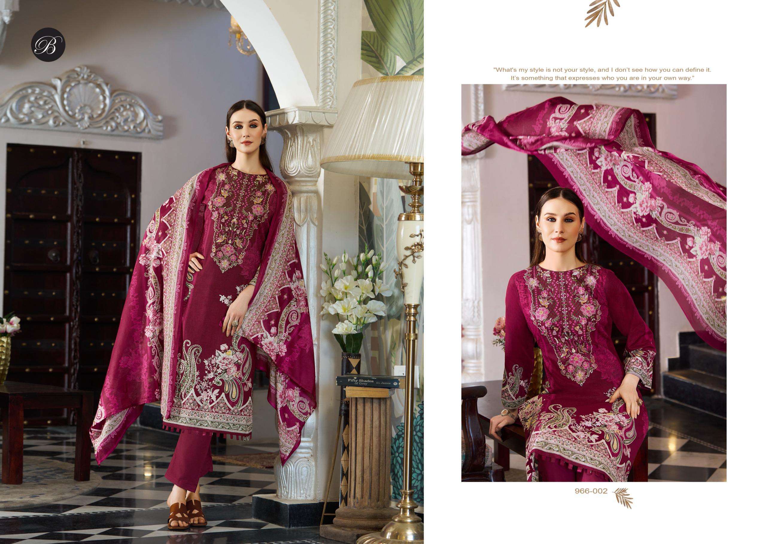 BELLIZA DESIGNER STUDIO RIWAYAT VOL 16 VISCOSE DIGITAL PRINT WITH FANCY WORK SUIT