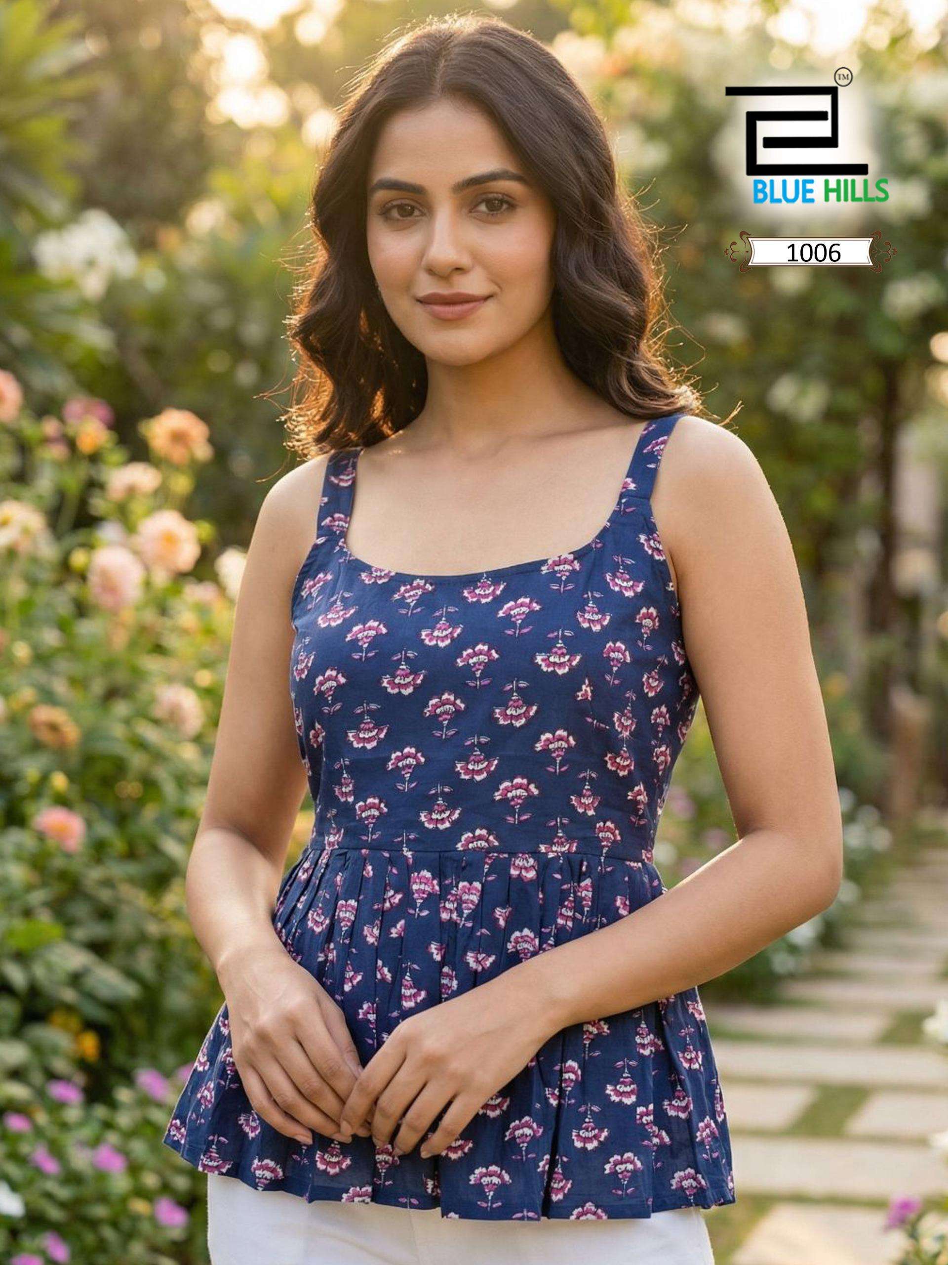 BLUE HILLS PRINCESS VOL 5 COTTON PRINTED FANCY SUMMER WEAR LADIES TOPS
