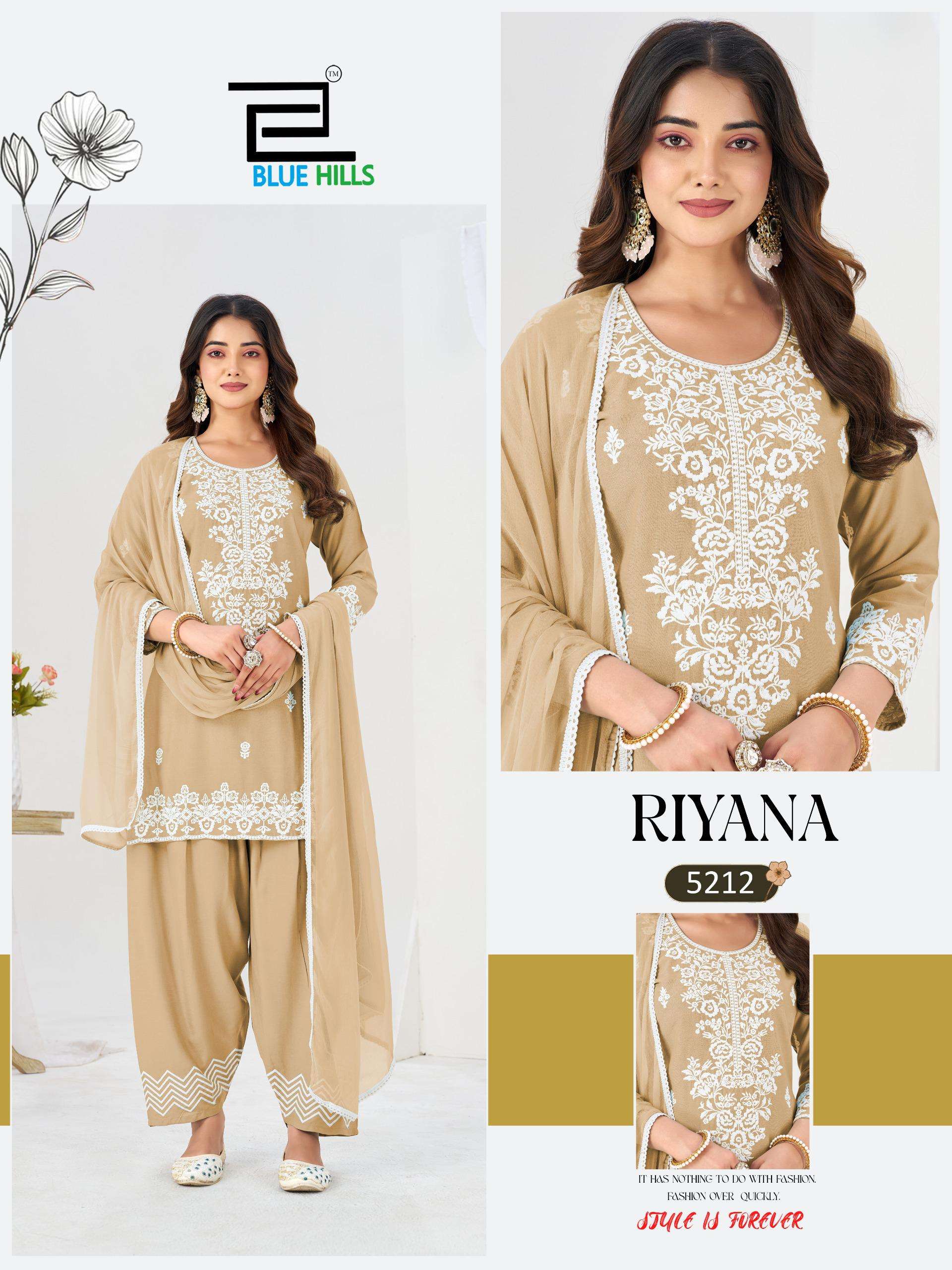 BLUE HILLS RIYANA RAYON FANCY WORKS LADIES 3PCS SET COLLECTION 