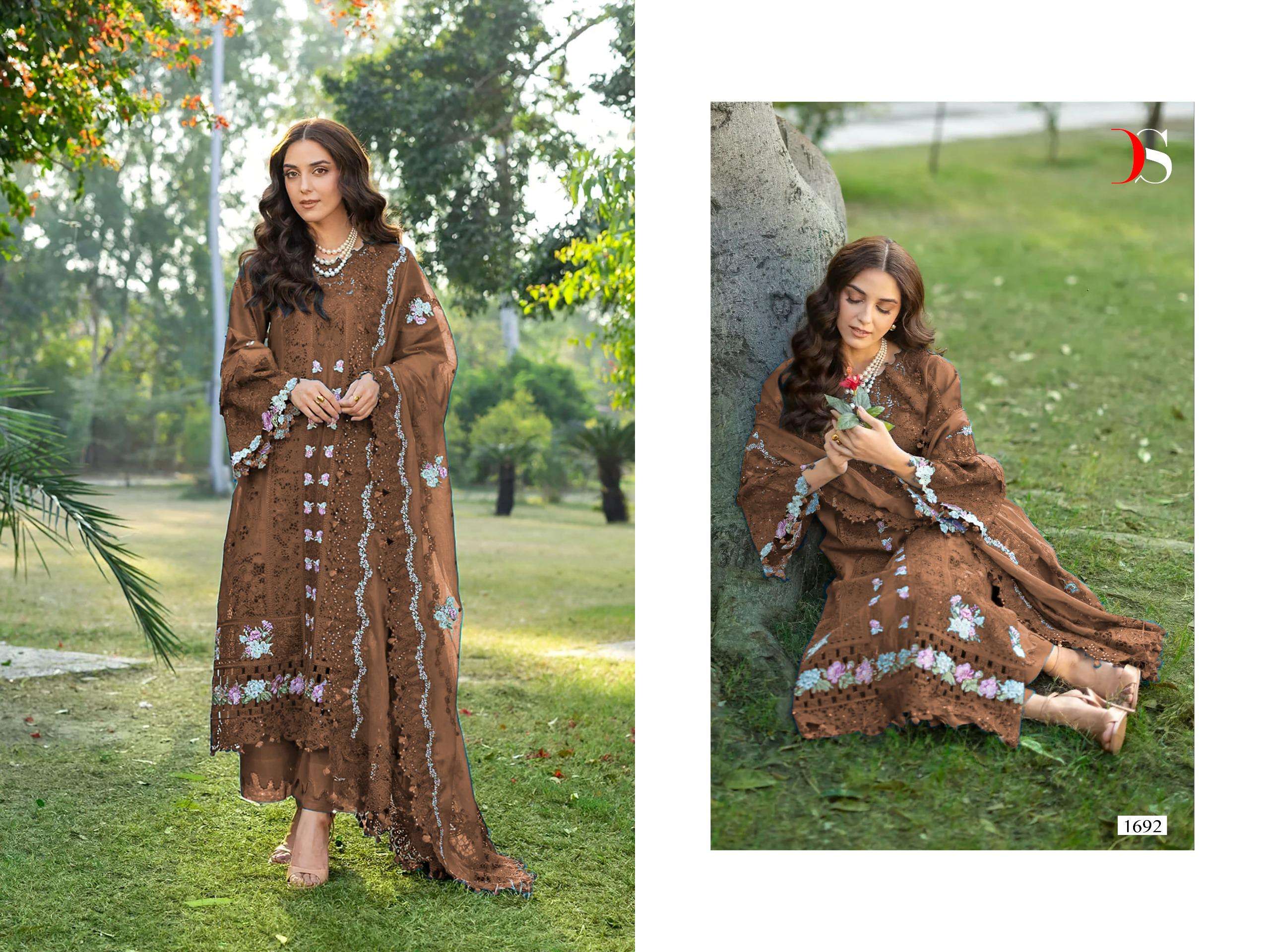 DEEPSY SUITS ELAF PREMIUM LUXURY LAWN COLLECTION COTTON EMBROIDERY DESIGNER WORK SUIT