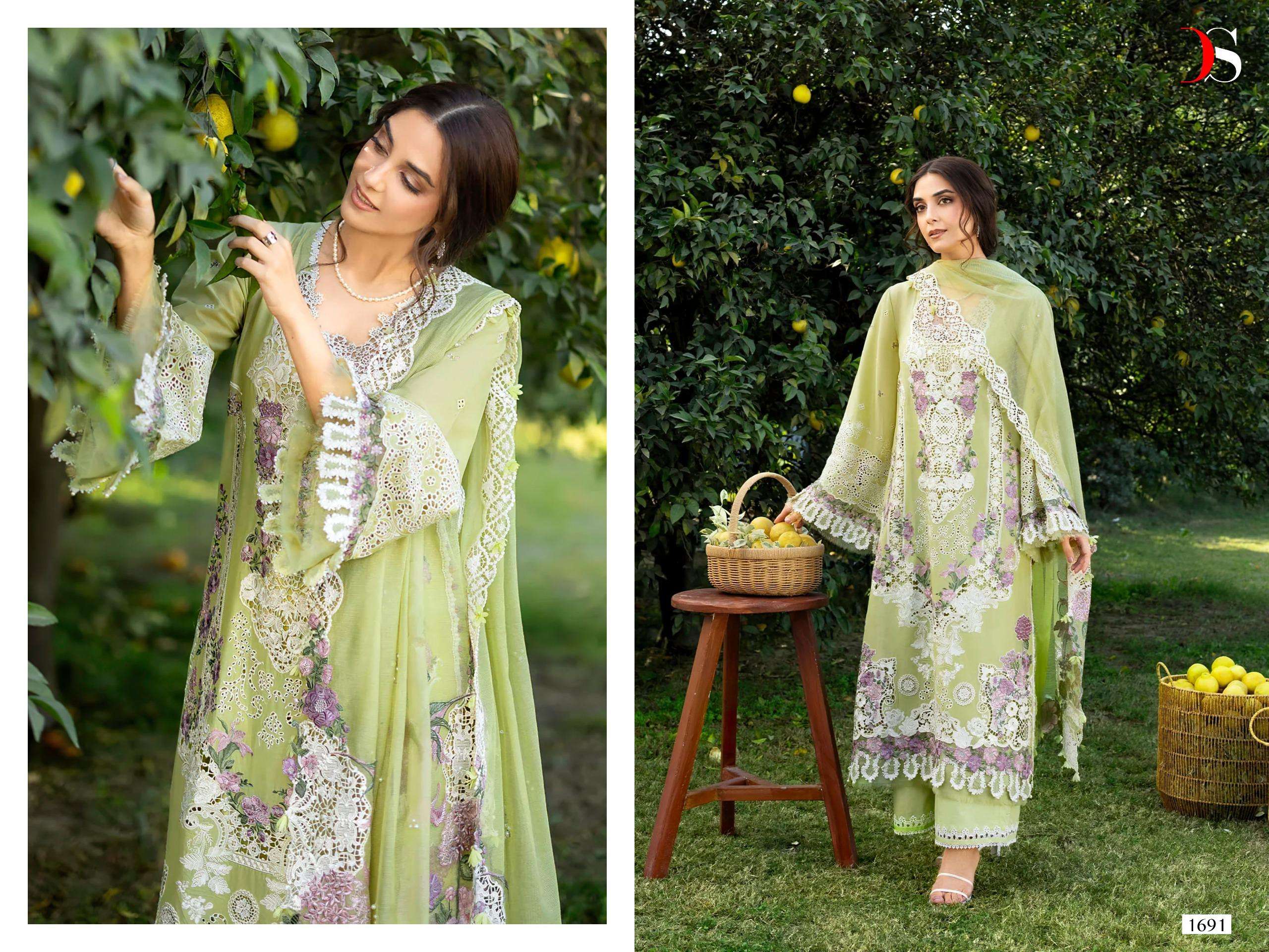 DEEPSY SUITS ELAF PREMIUM LUXURY LAWN COLLECTION COTTON EMBROIDERY DESIGNER WORK SUIT
