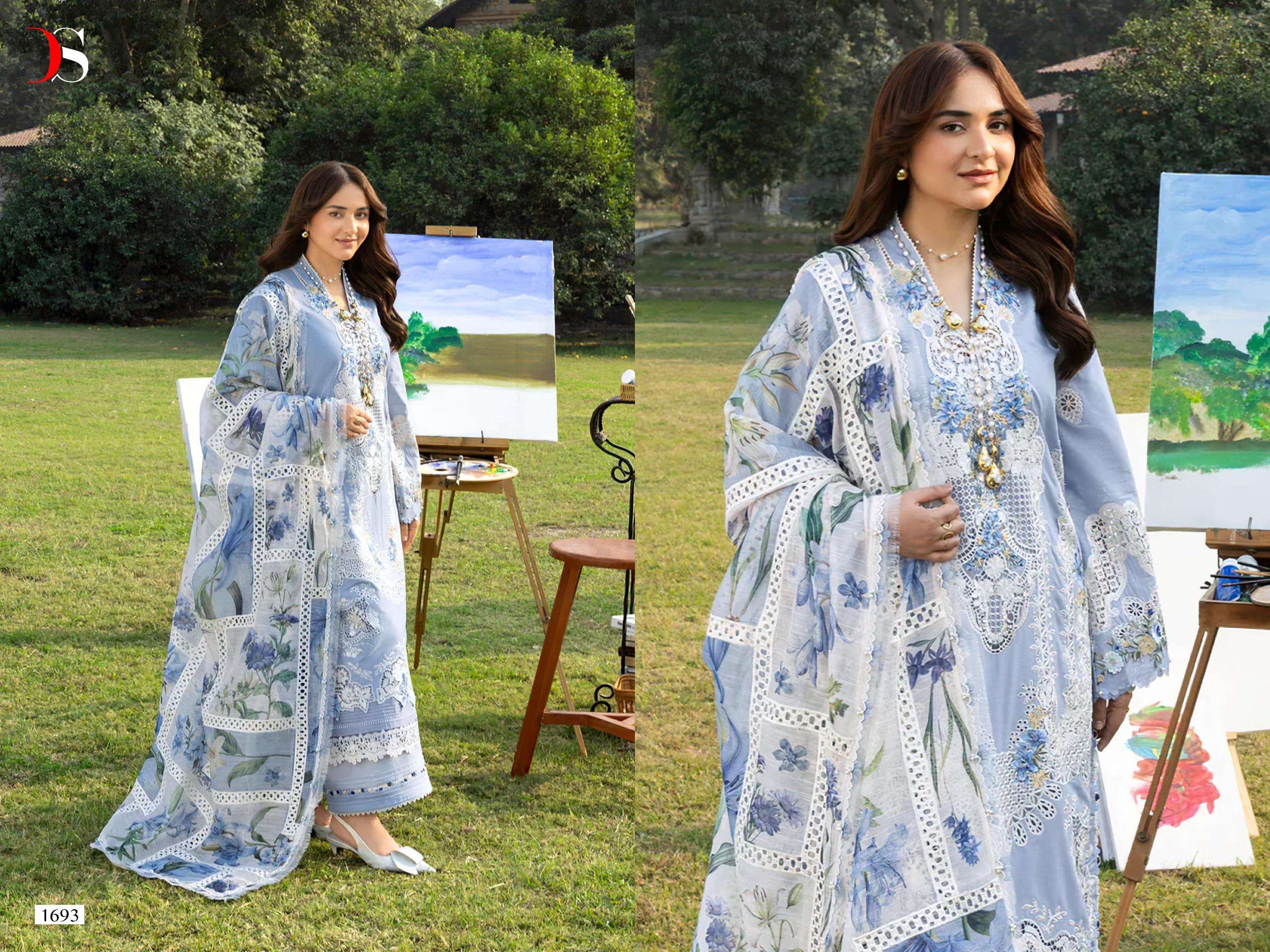 DEEPSY SUITS ELAF PREMIUM LUXURY LAWN COLLECTION COTTON EMBROIDERY DESIGNER WORK SUIT