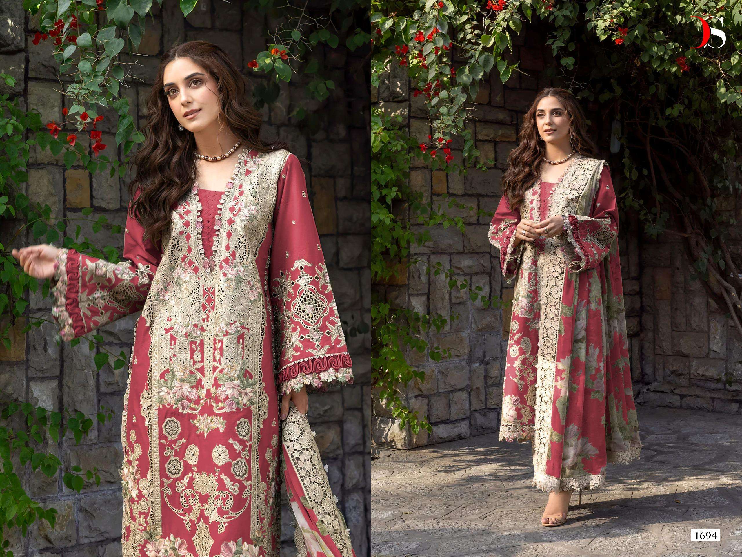 DEEPSY SUITS ELAF PREMIUM LUXURY LAWN COLLECTION COTTON EMBROIDERY DESIGNER WORK SUIT