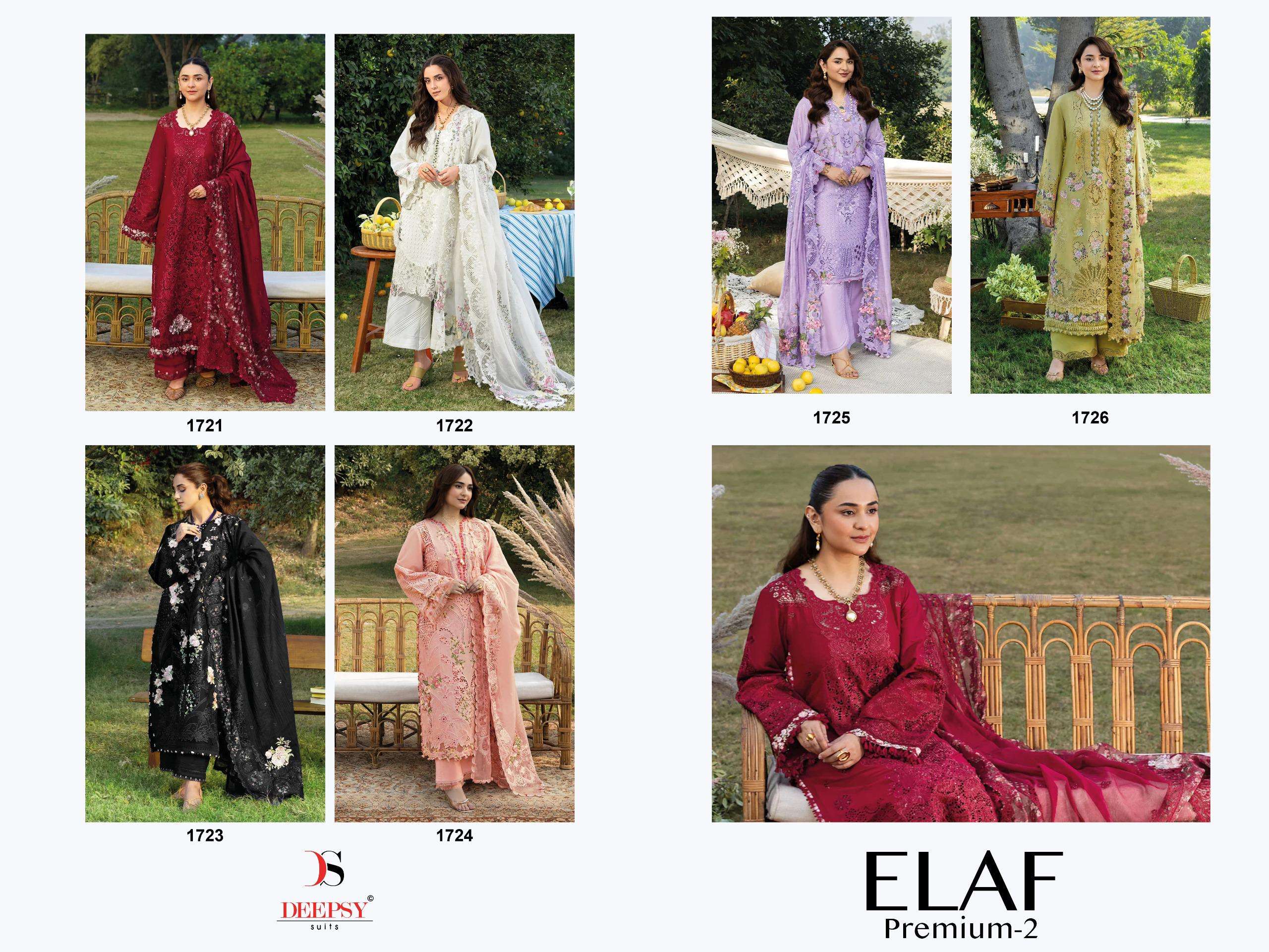 DEEPSY SUITS ELAF PREMIUM LUXURY LAWN COLLECTION VOL 2 COTTON EMBROIDERY DESIGNER WORK SUIT