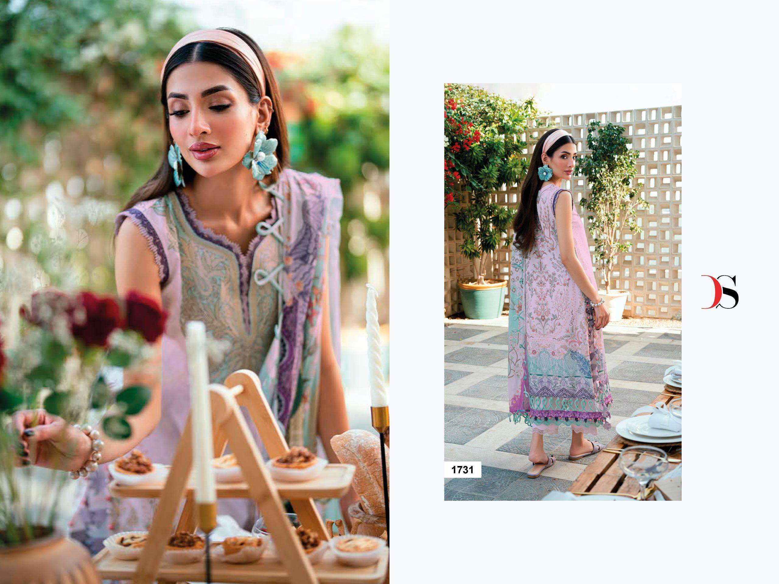 DEEPSY SUITS JADE URBAN LAWN 25 VOL 7 COTTON EMBROIDERY WORK SALWAR KAMEEZ 