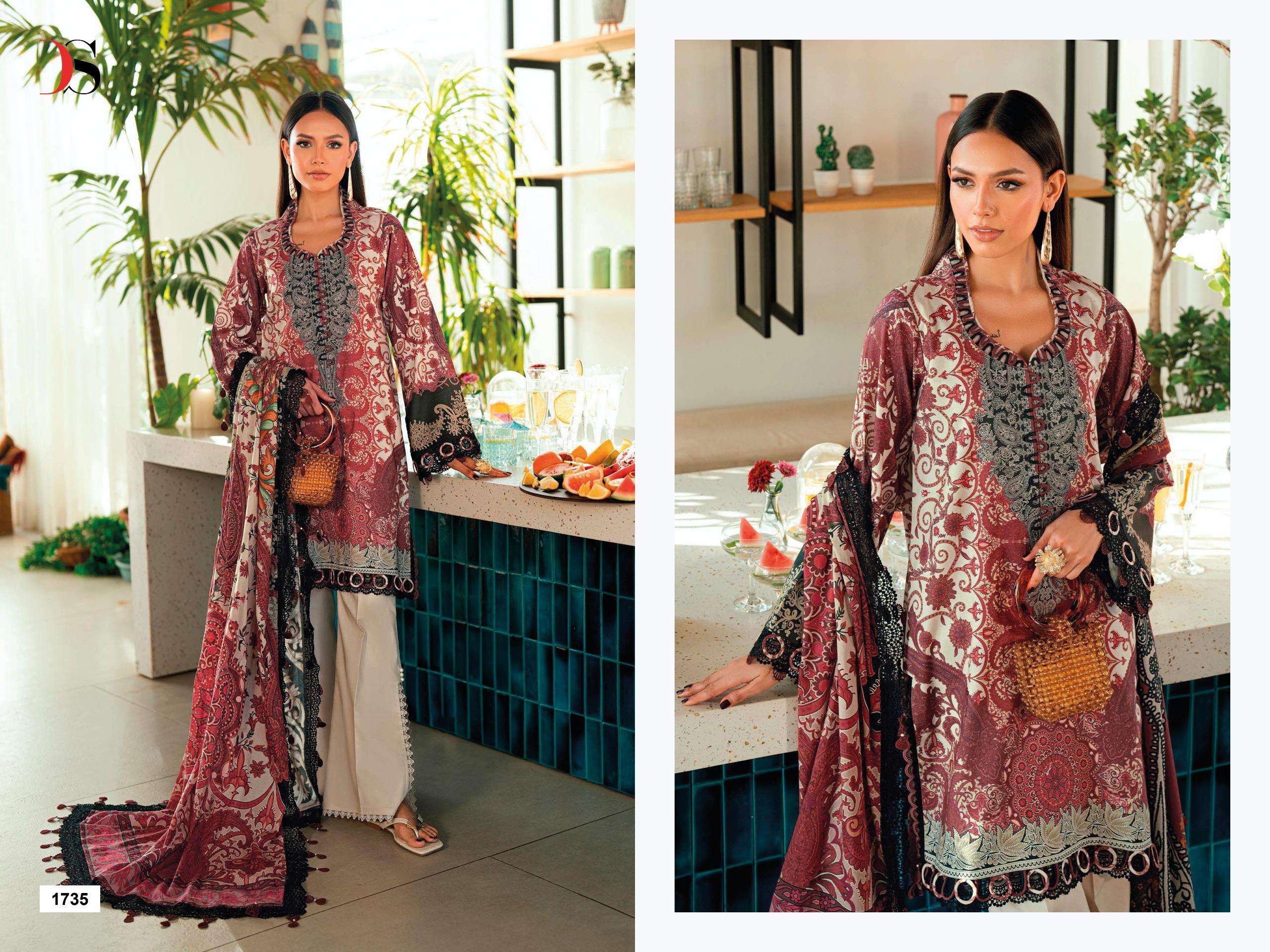 DEEPSY SUITS JADE URBAN LAWN 25 VOL 7 COTTON EMBROIDERY WORK SALWAR KAMEEZ 