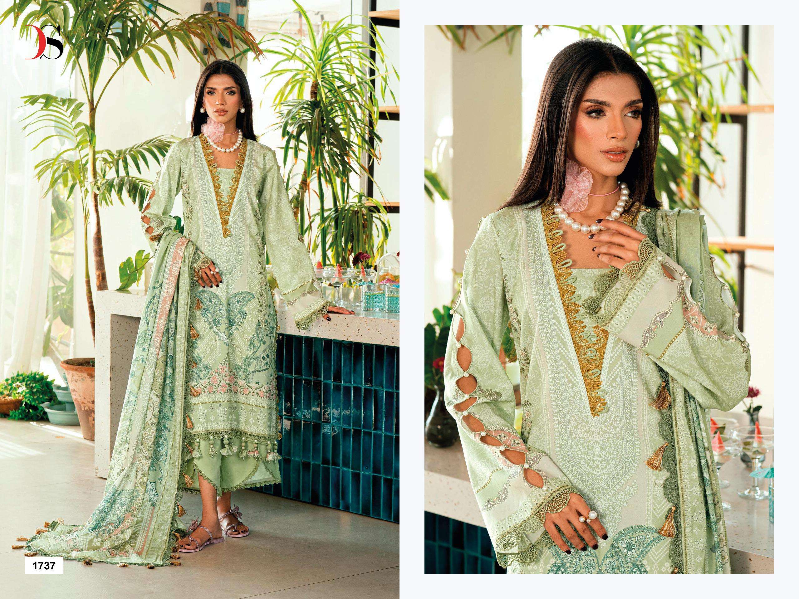 DEEPSY SUITS JADE URBAN LAWN 25 VOL 7 COTTON EMBROIDERY WORK SALWAR KAMEEZ 