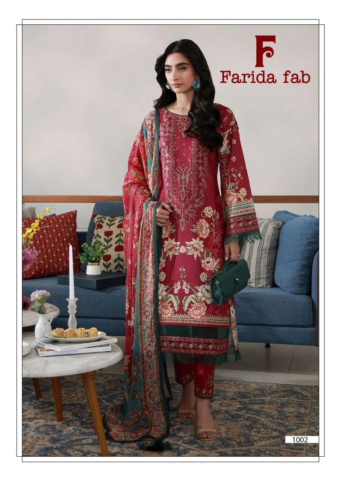 FARIDA FAB CHARIZMA COTTON DIGITAL PRINTS SALWAR SUIT