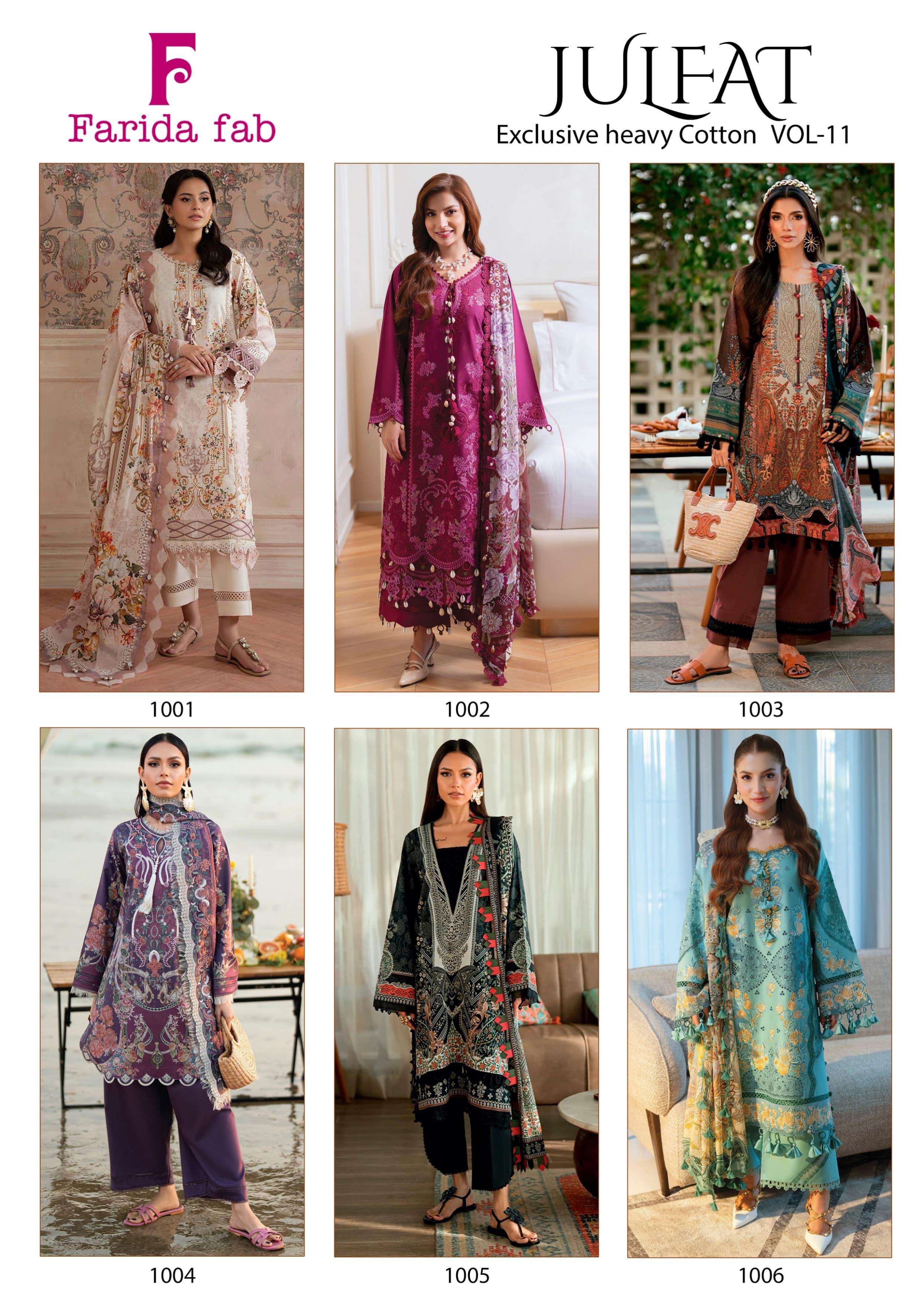 FARIDA FAB JULFAT COTTON DIGITAL PRINTS SALWAR SUITS 