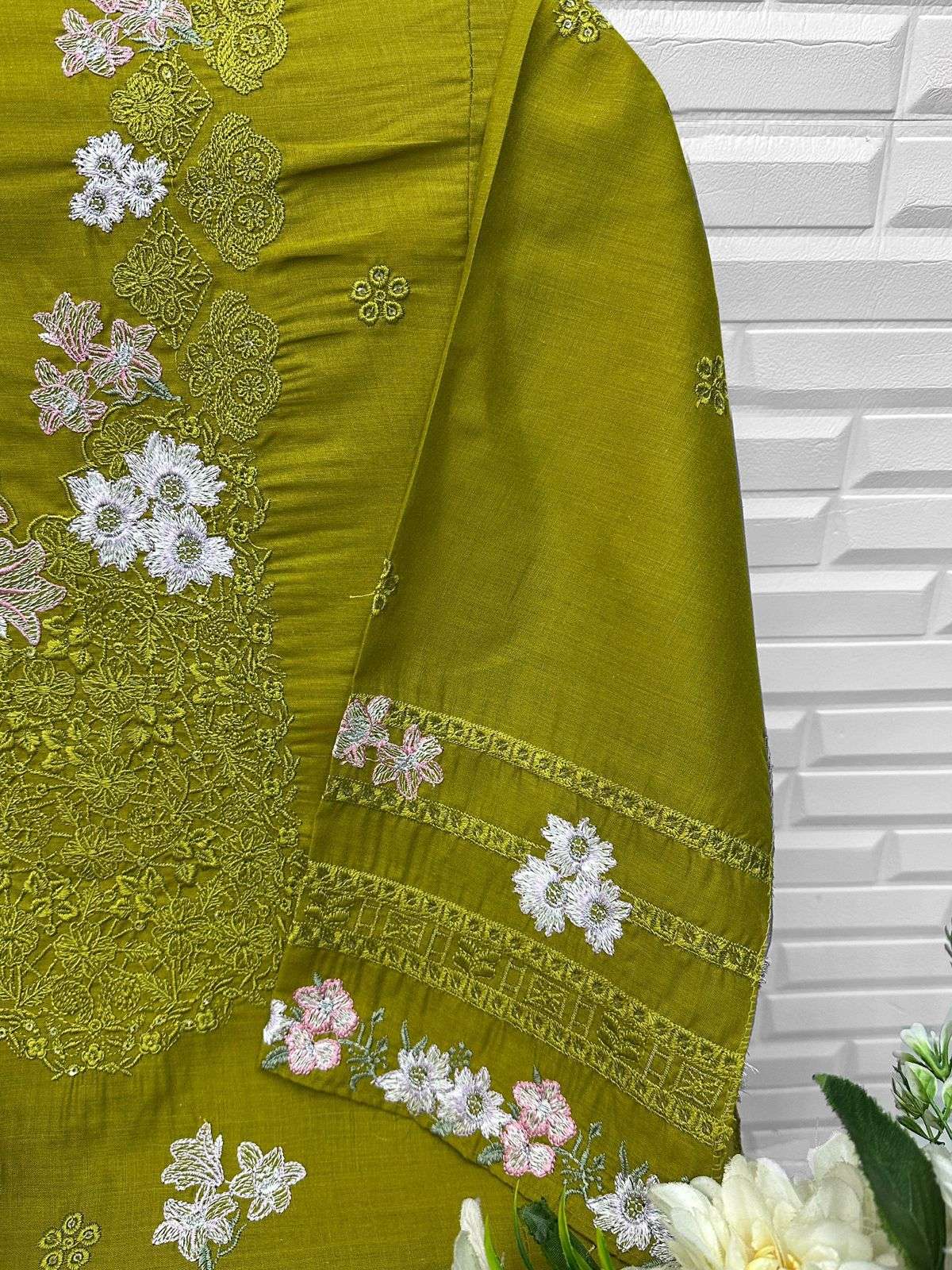 FLORENT D NO 1053 COTTON WITH HEAVY EMBROIDERY DESIGNER WORK PAKISTANI SUIT
